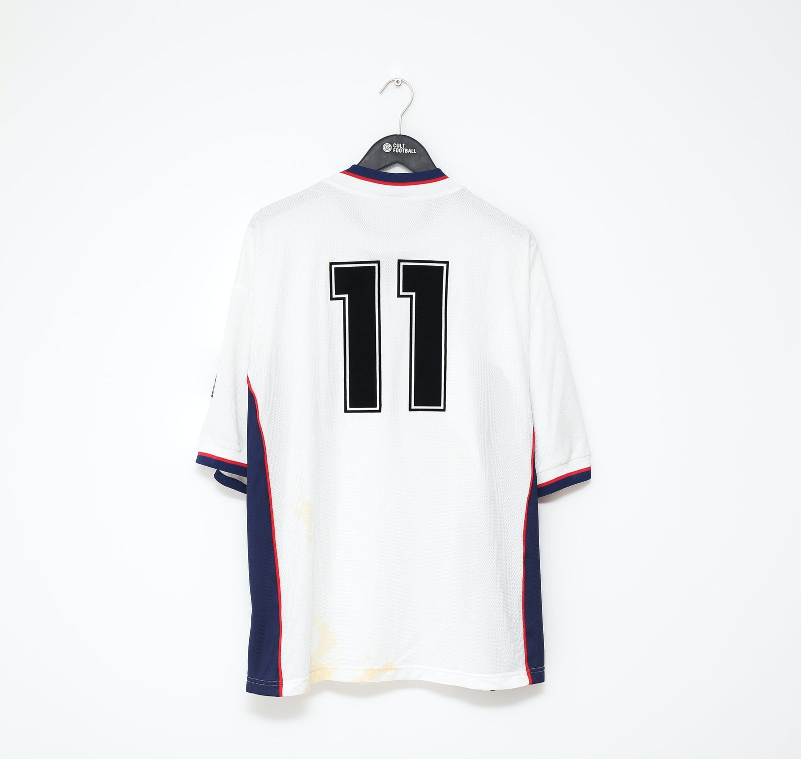 1998/99 GUNNLAUGSSON #11 Bolton Wanderers Reebok Football Shirt (XL) MATCH WORN