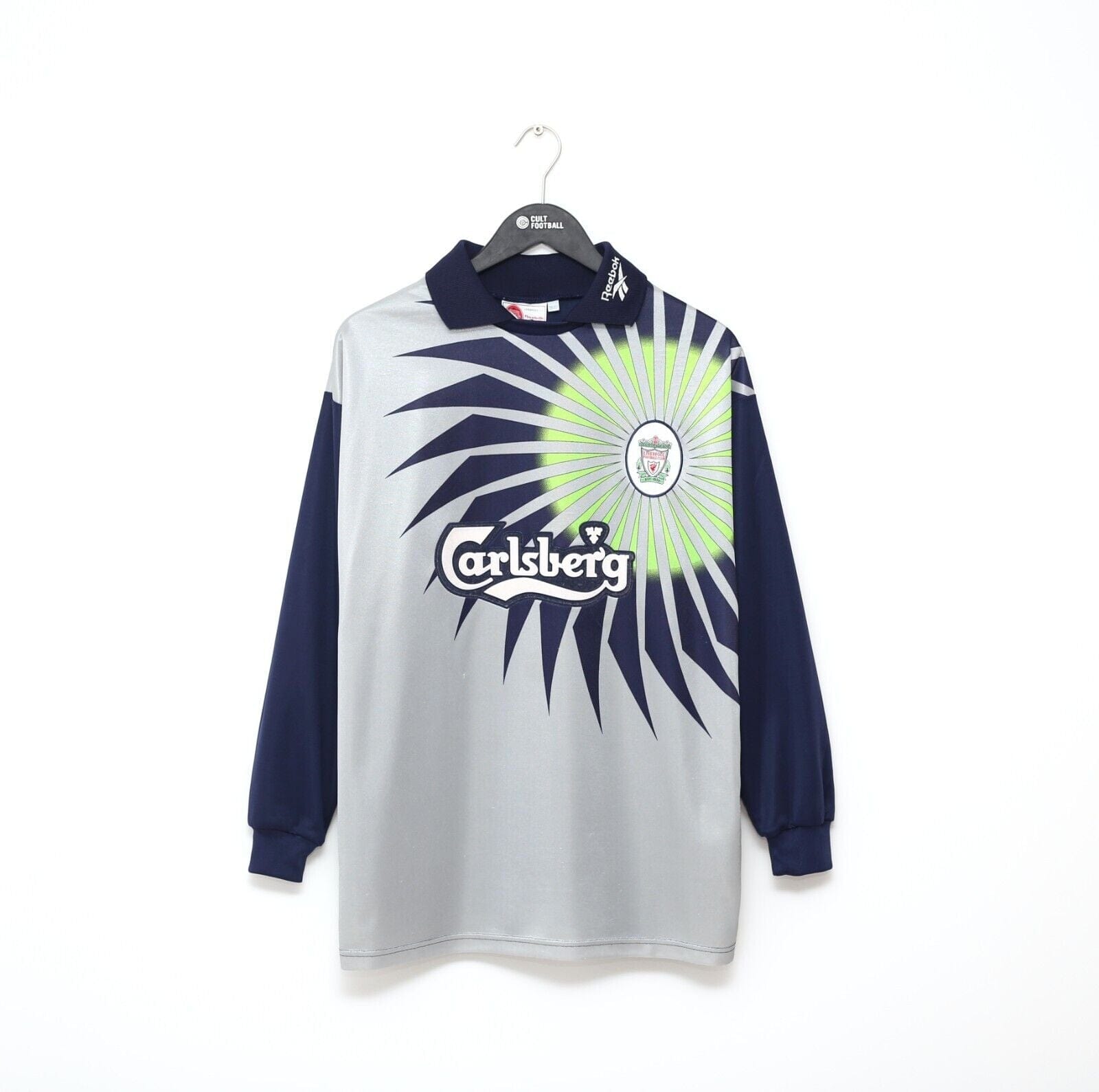 1998/99 JAMES #1 Liverpool Vintage Reebok GK Football Shirt Jersey (M)