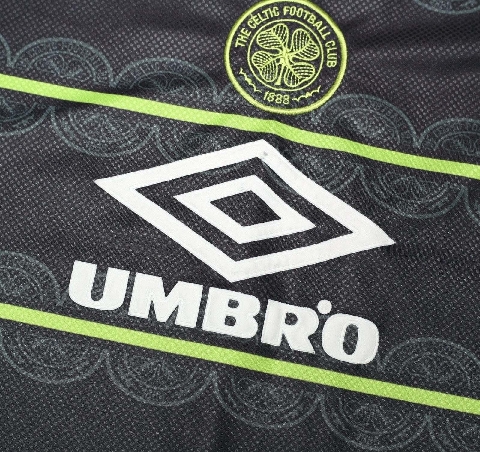 1998/99 LARSSON #7 Celtic Vintage Umbro Away Football Shirt (L)