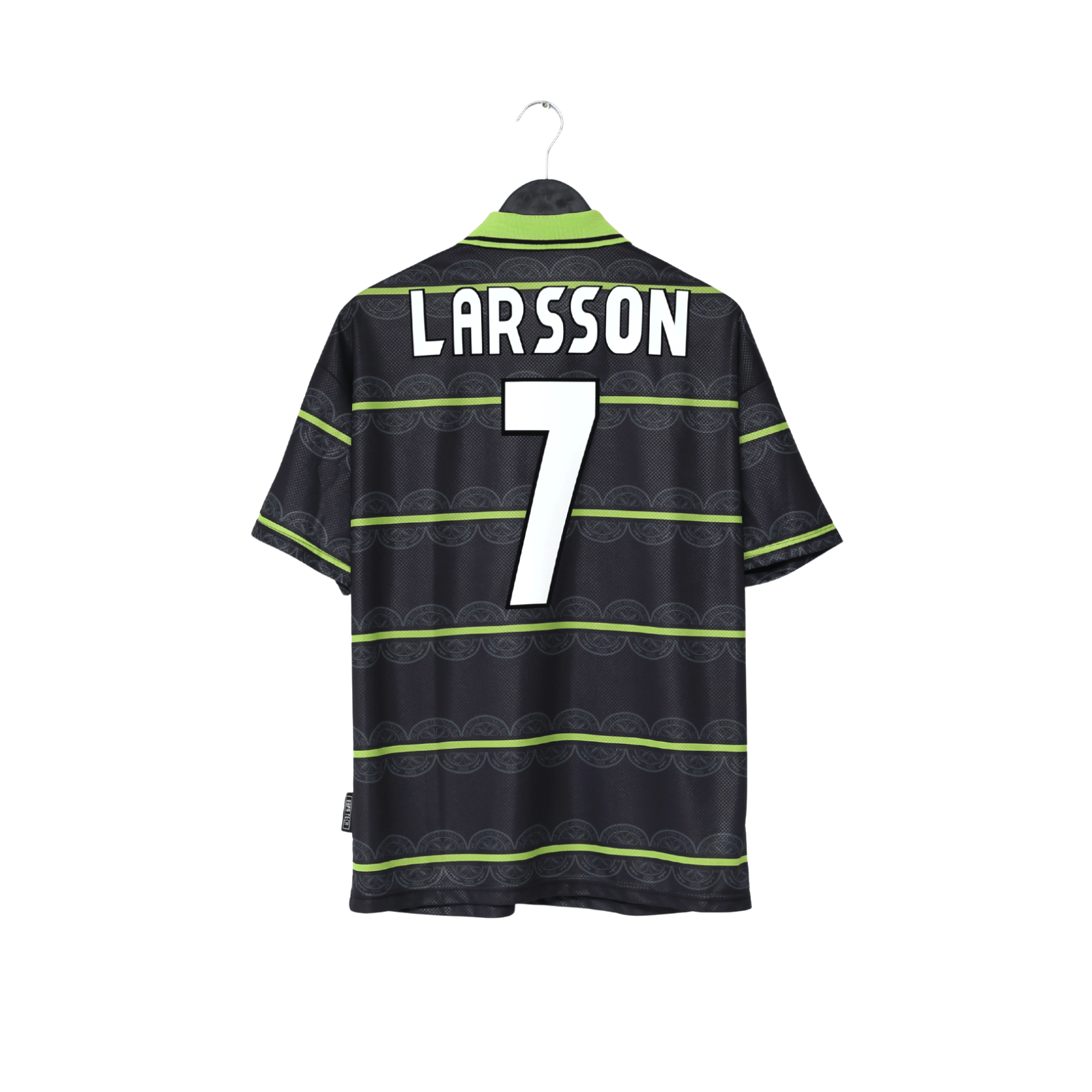 1998/99 LARSSON #7 Celtic Vintage Umbro Away Football Shirt (M)