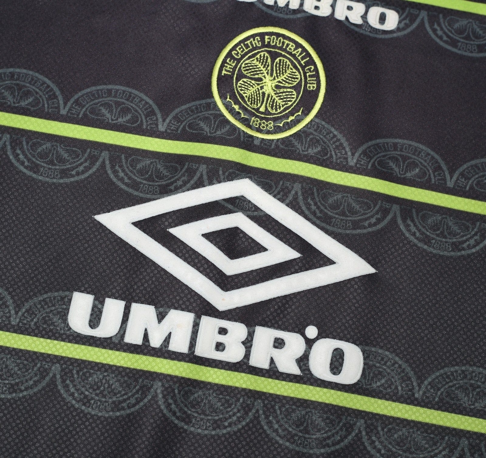 1998/99 LARSSON #7 Celtic Vintage Umbro Away Football Shirt (XL)