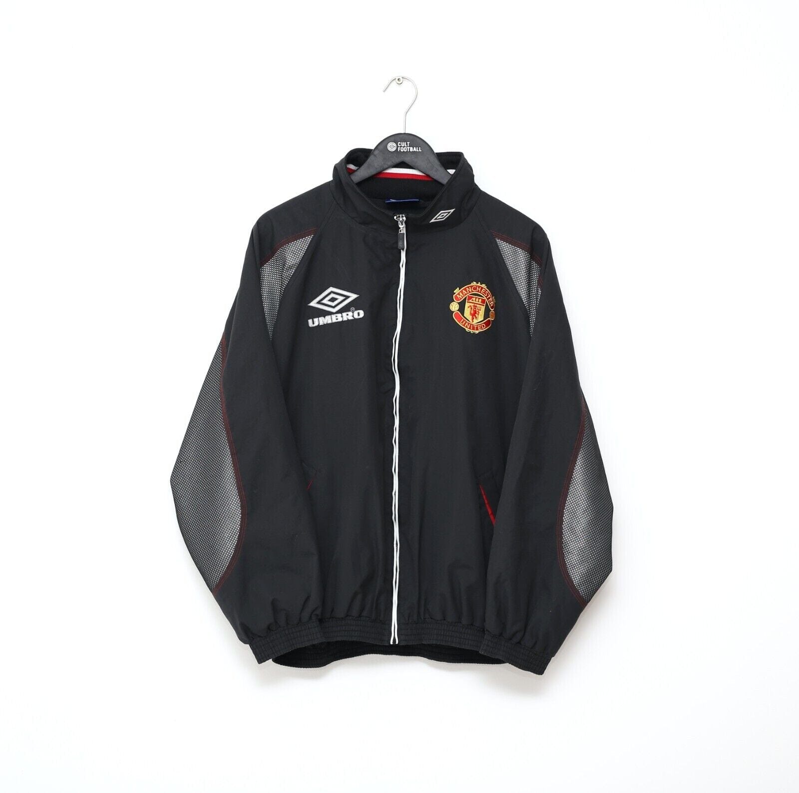 1998/99 MANCHESTER UNITED Vintage Umbro Track Top Jacket (L) Treble Winners