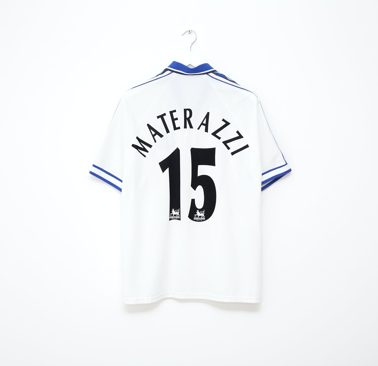 1998/99 MATERAZZI #15 Everton Vintage Umbro Away Football Shirt (L) Italy Inter