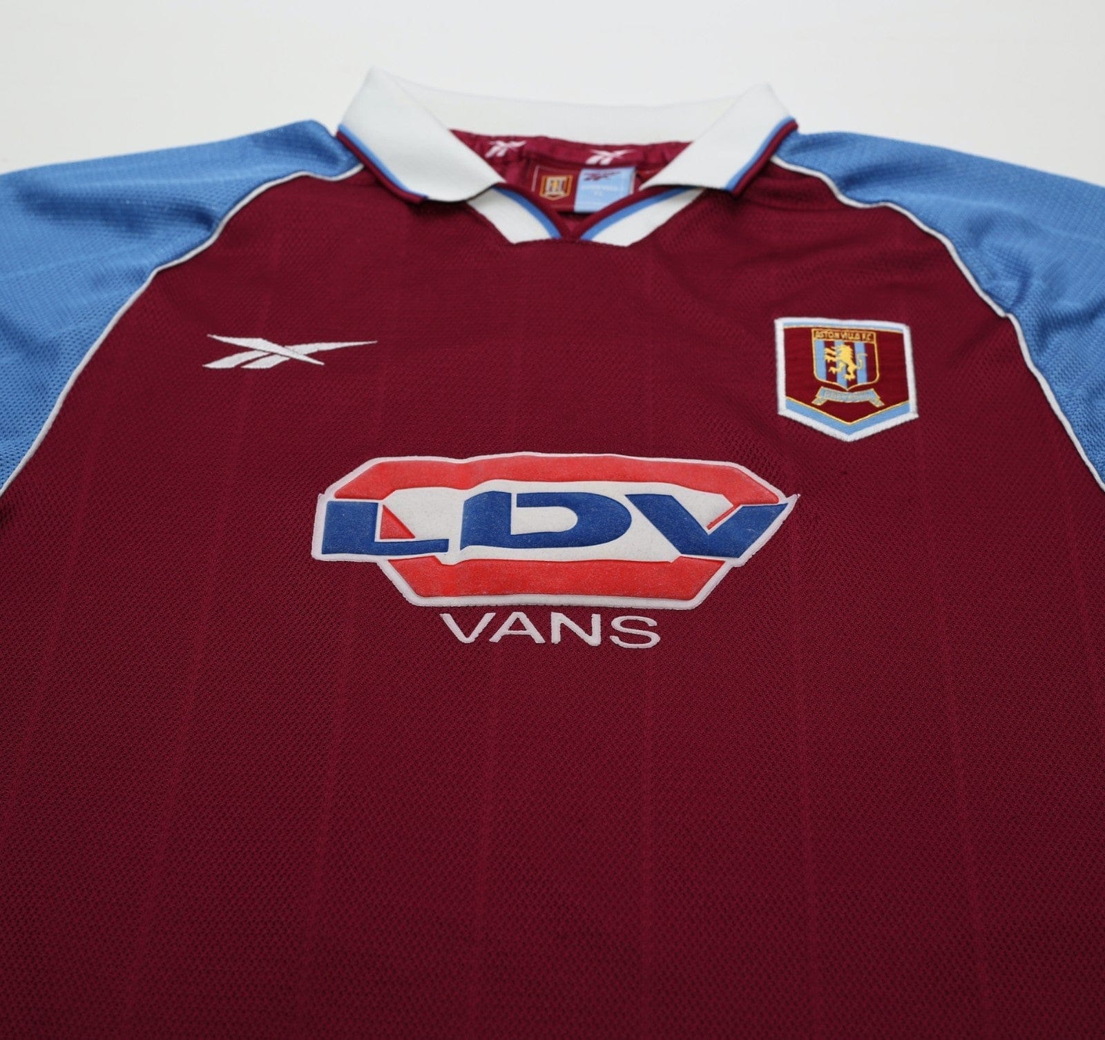 1998/99 MERSON #10 Aston Villa Vintage Reebok Home Football Shirt (L)