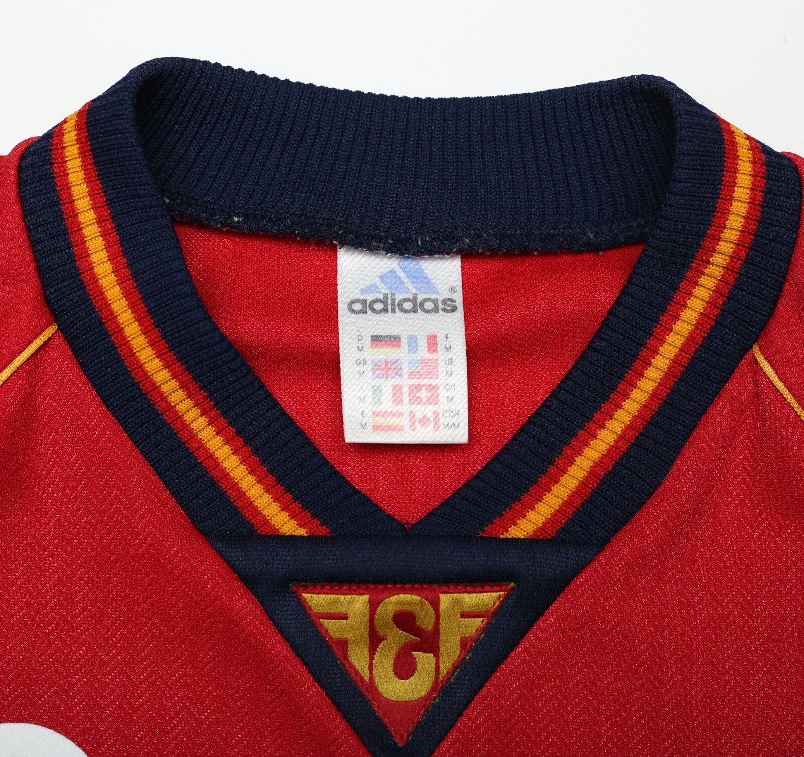 1998/99 RAUL #10 Spain Vintage adidas Home Football Shirt (M)