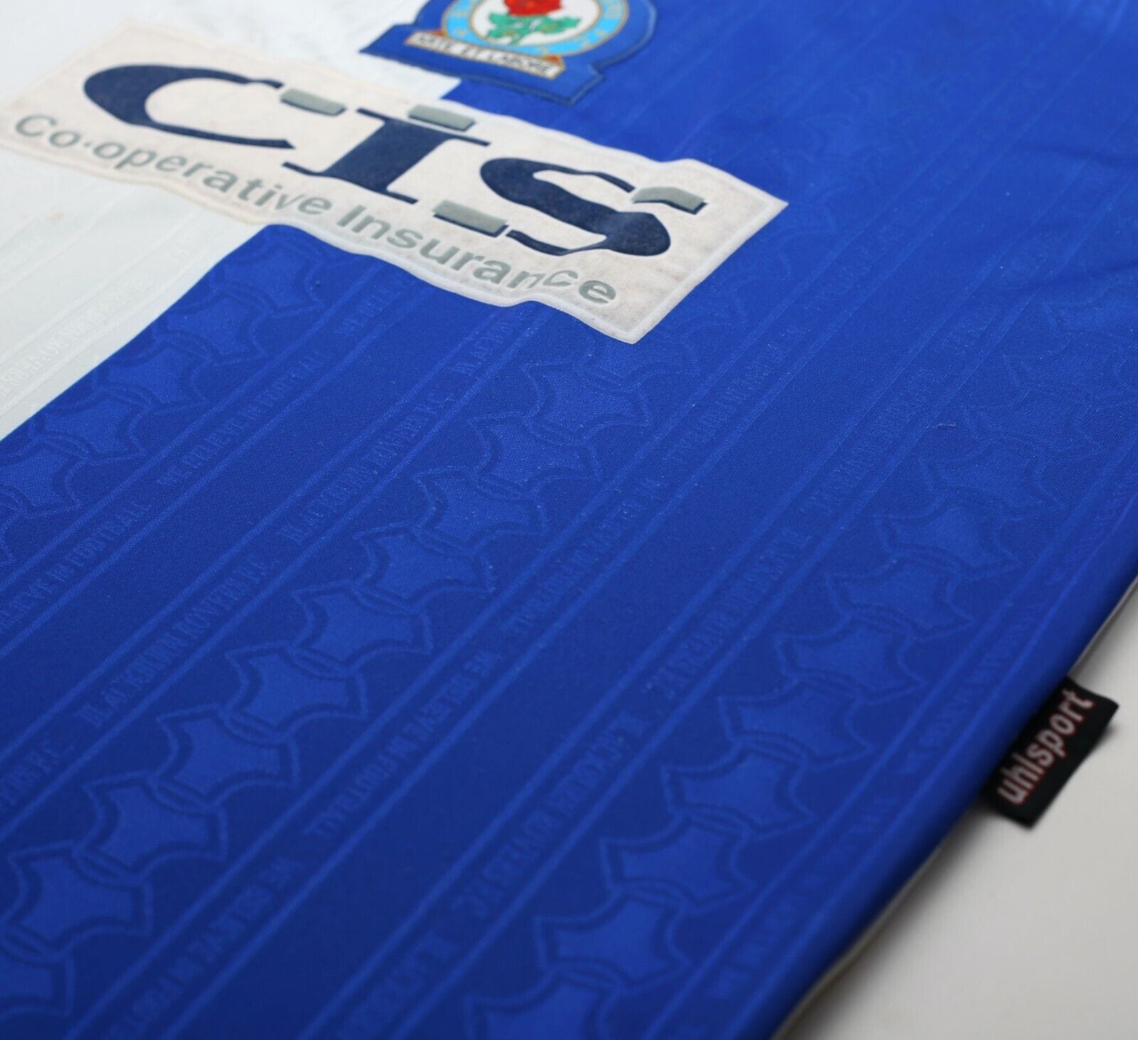 1998/99 SUTTON #9 Blackburn Rovers Vintage Uhlsport Home Football Shirt (L)