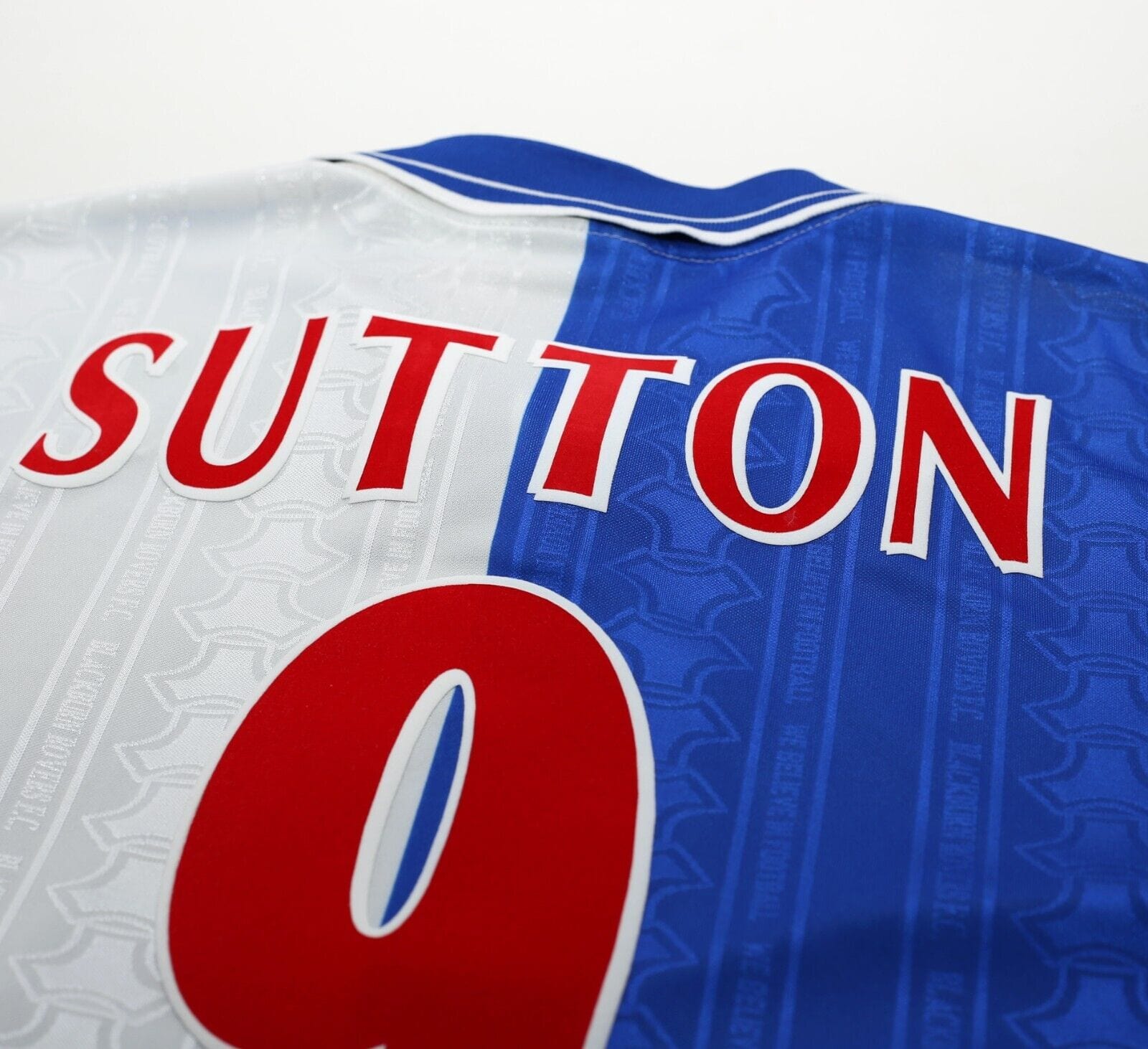 1998/99 SUTTON #9 Blackburn Rovers Vintage Uhlsport Home Football Shirt (L)