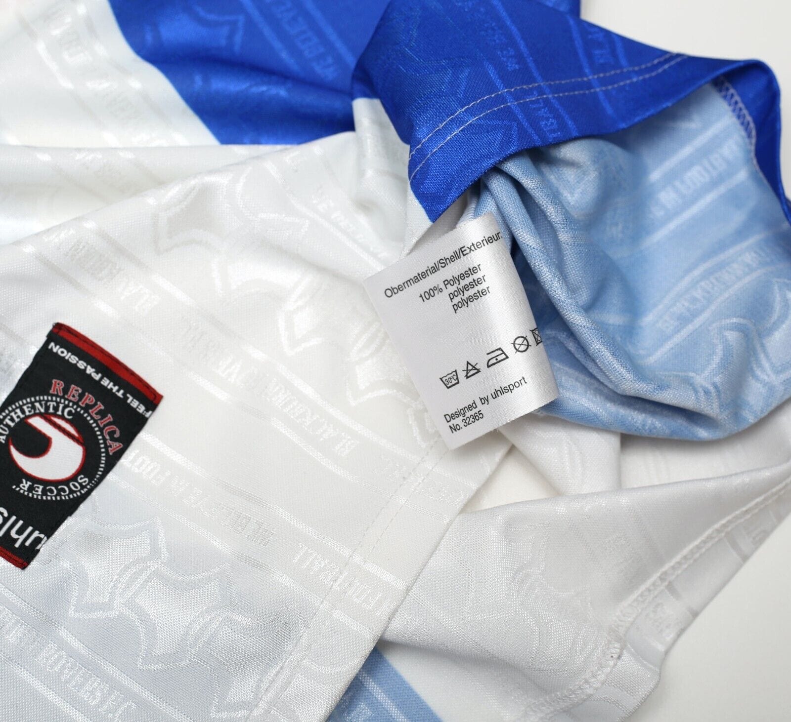 1998/99 SUTTON #9 Blackburn Rovers Vintage Uhlsport Home Football Shirt (L)