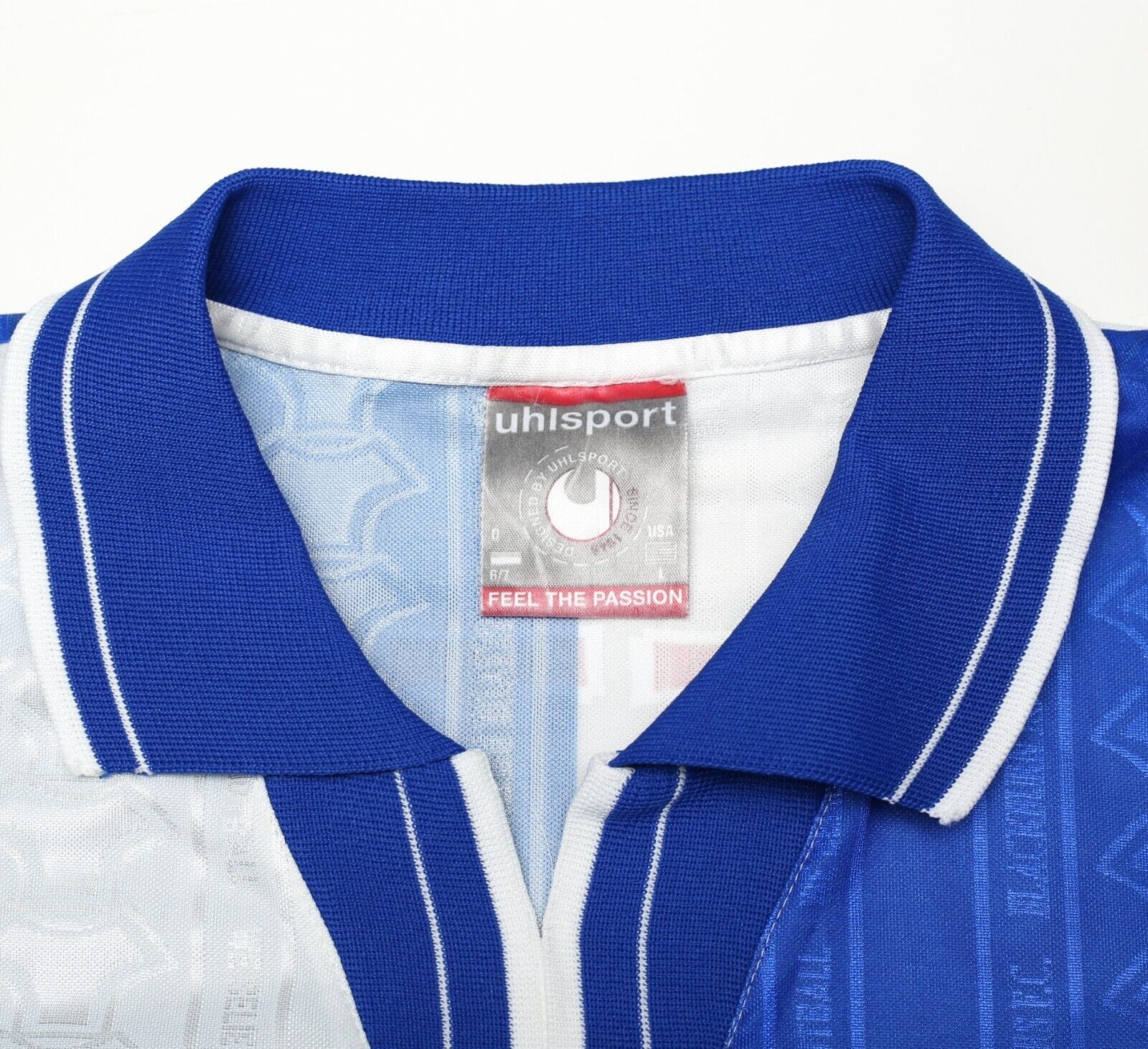 1998/99 SUTTON #9 Blackburn Rovers Vintage Uhlsport Home Football Shirt (L)