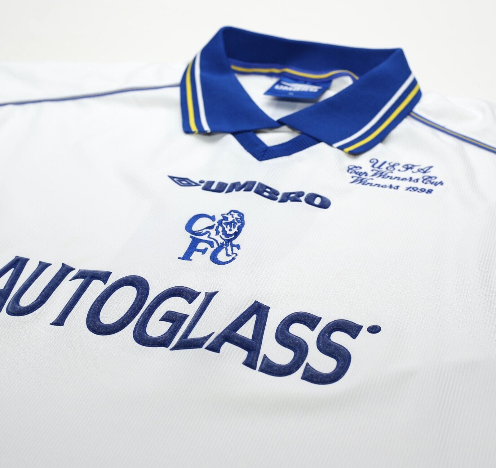 1998/99 VIALLI #9 Chelsea Vintage Umbro CUP WINNERS CUP 1998 Football Shirt (XL)