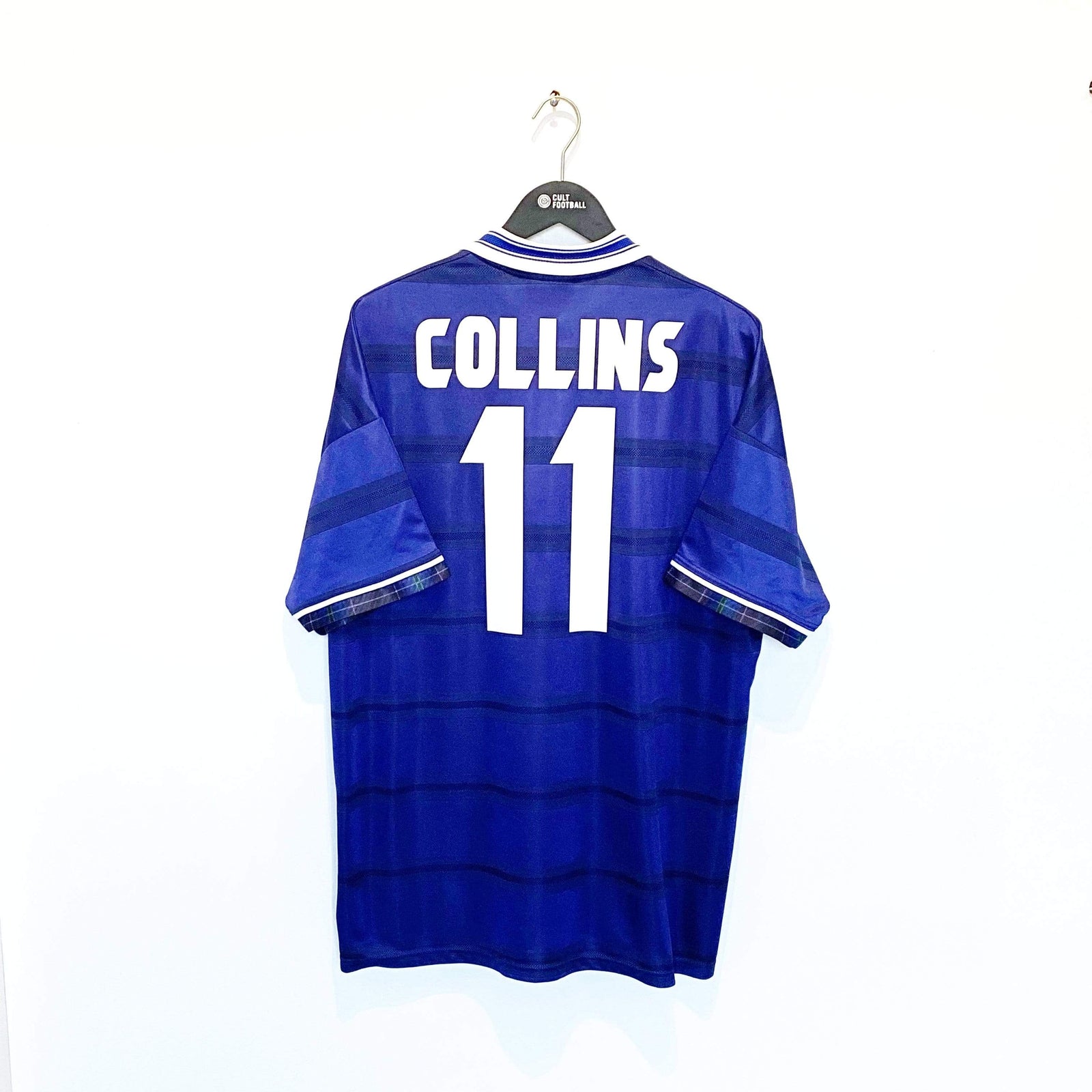 1998 COLLINS #11 Scotland World Cup 98 Vintage Umbro Home Football Shirt (XXL)