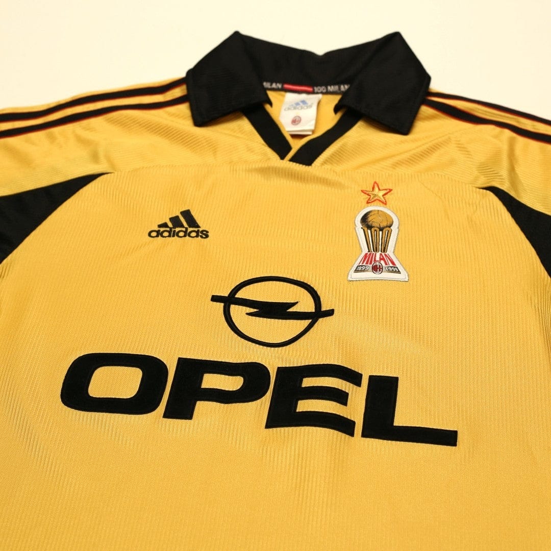 1999/00 AC Milan Vintage adidas 4th Centenary Football Shirt (S)