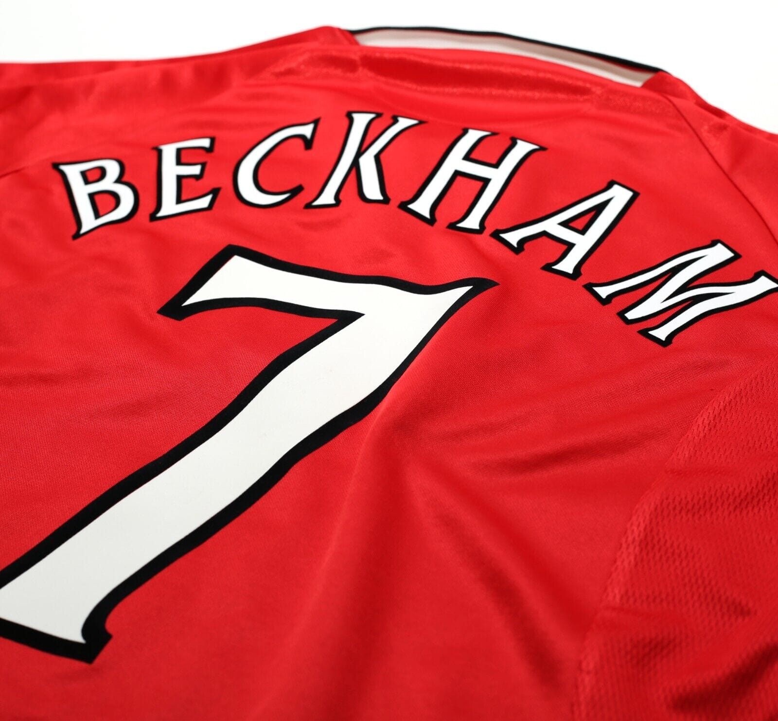 1999/00 BECKHAM #7 Manchester United Vintage Umbro CL Winners Football Shirt M/L