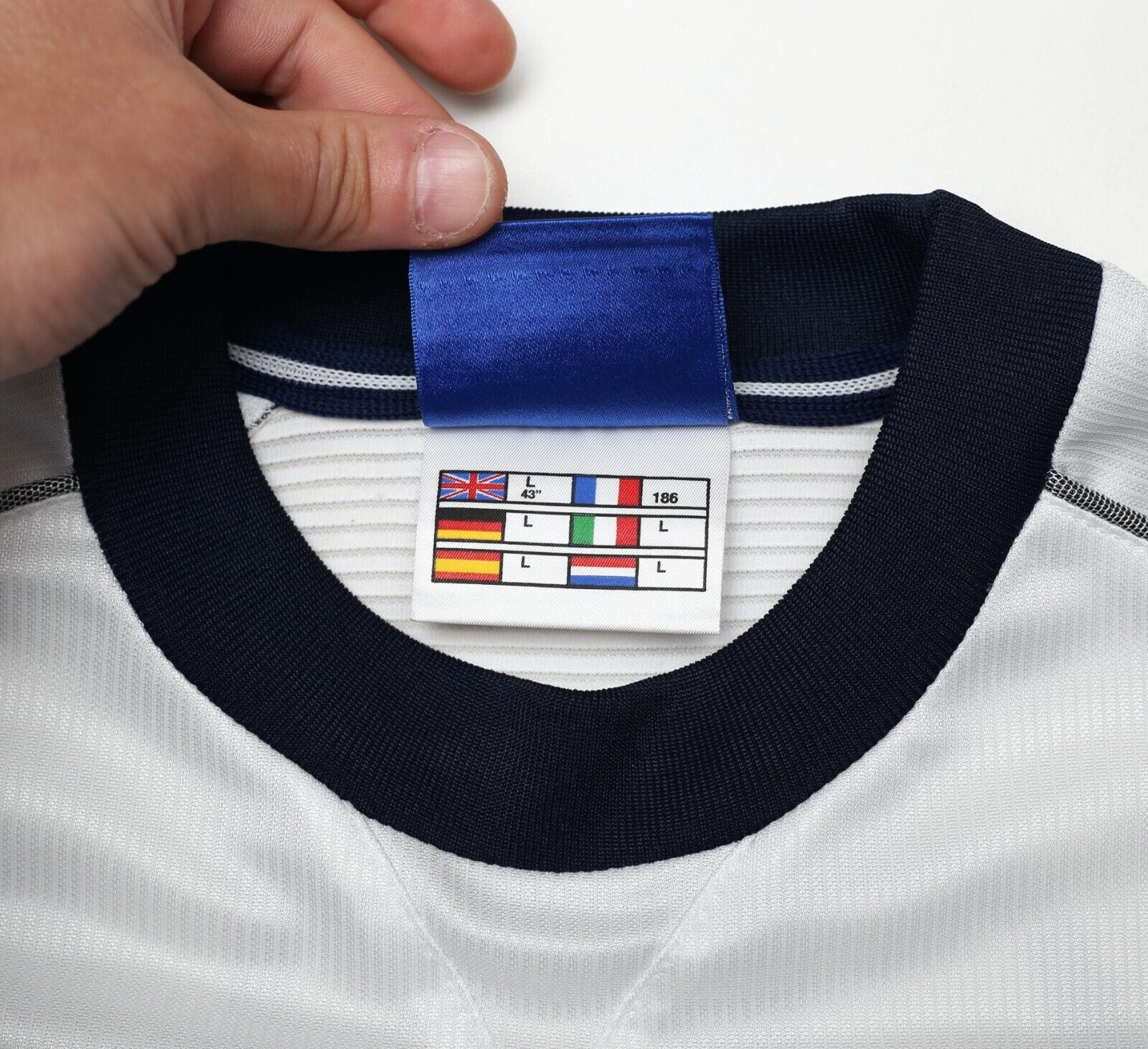 1999/00 BECKHAM #7 Manchester United Vintage Umbro Third UCL Football Shirt (L)