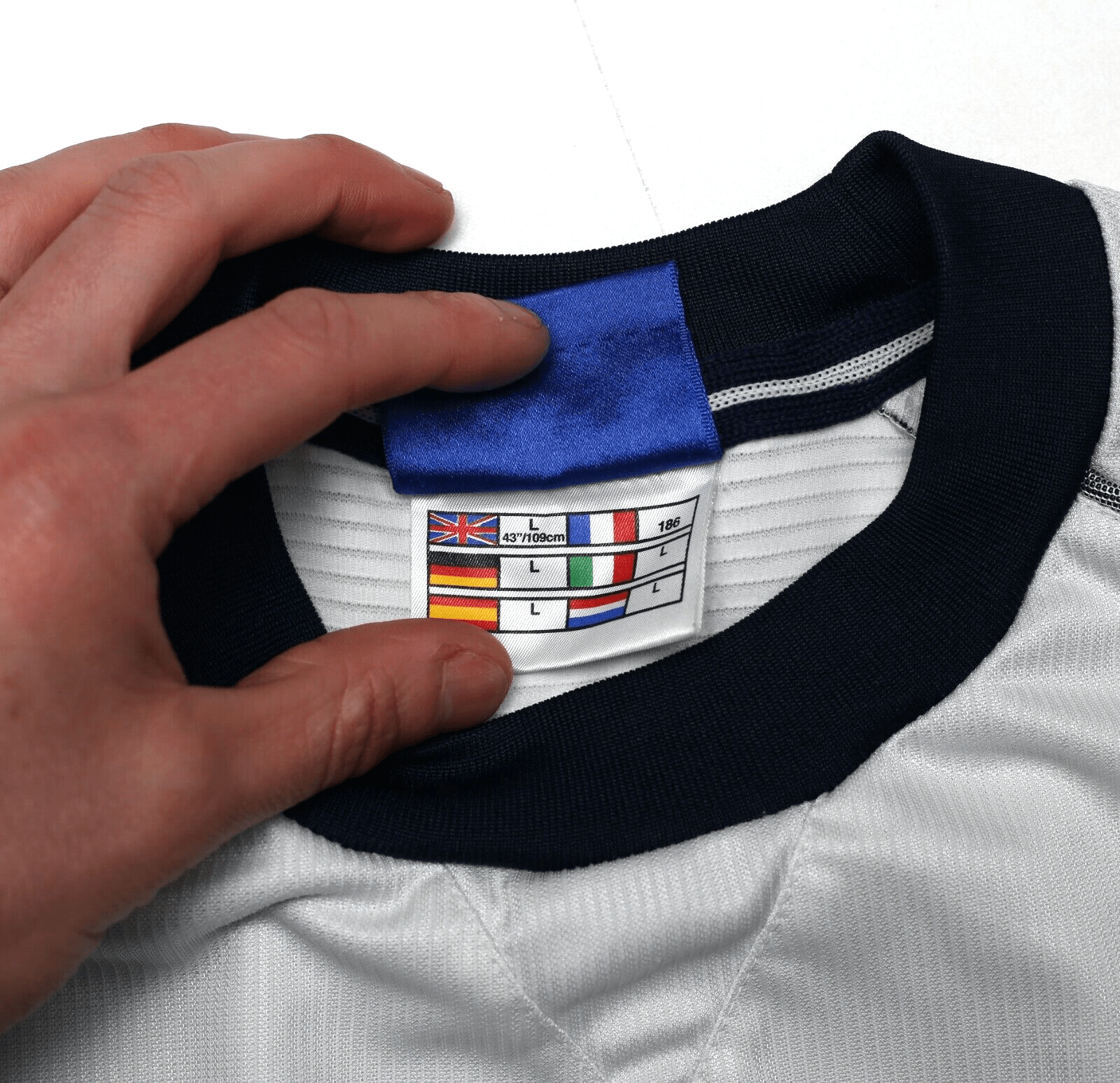 1999/00 BECKHAM #7 Manchester United Vintage Umbro UCL Football Shirt (L)