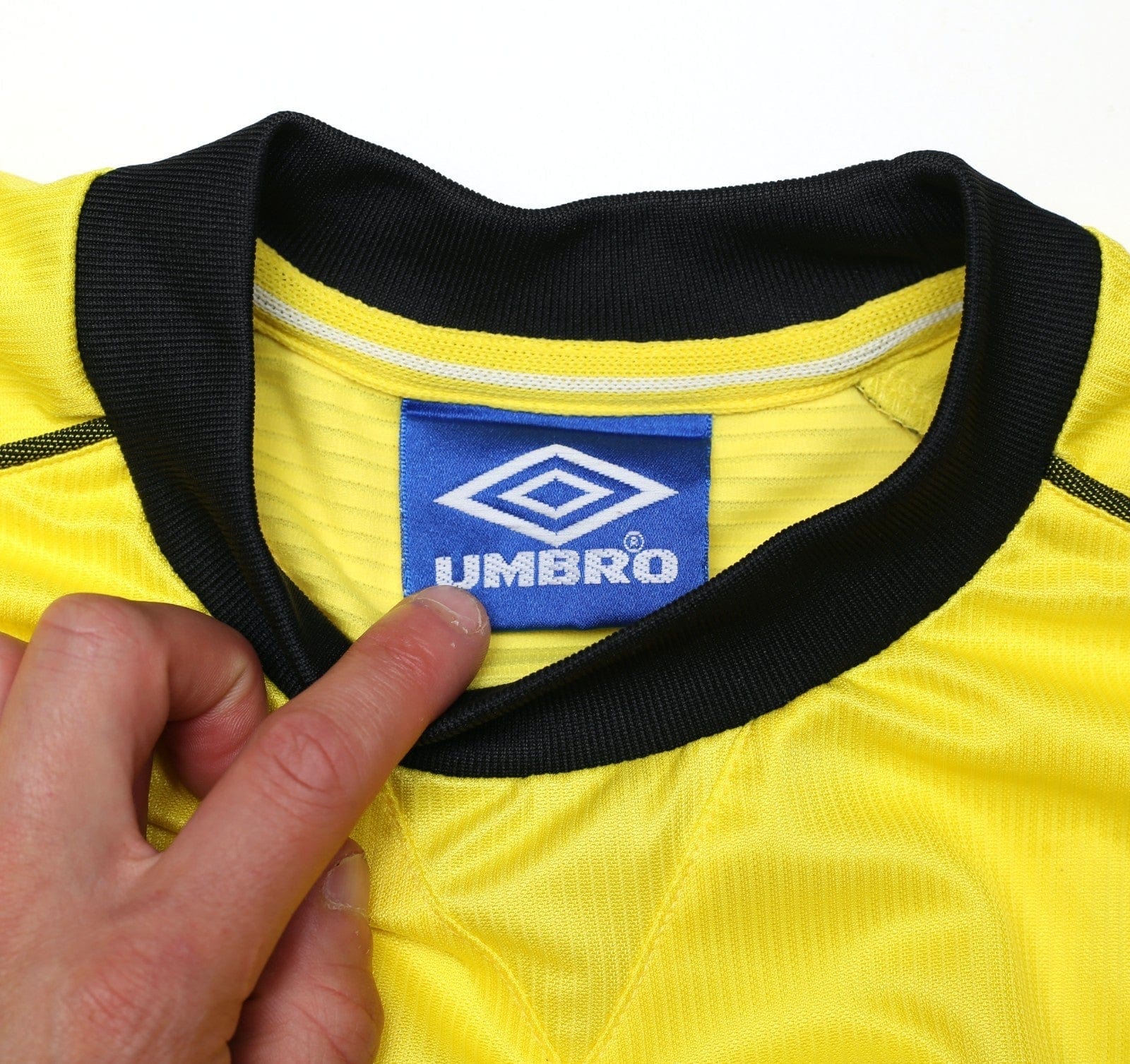 1999/00 CAMPBELL #9 Everton Vintage Umbro Away Football Shirt (XL)