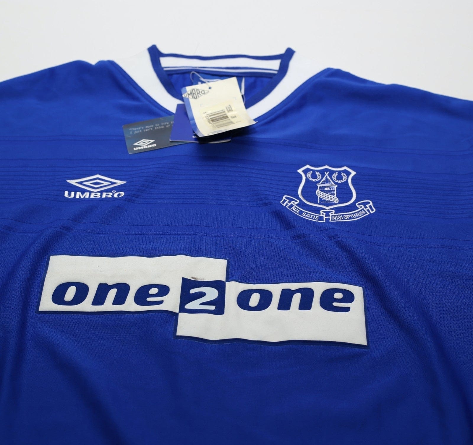 1999/00 CAMPBELL #9 Everton Vintage Umbro Home Football Shirt (XL) BNWT
