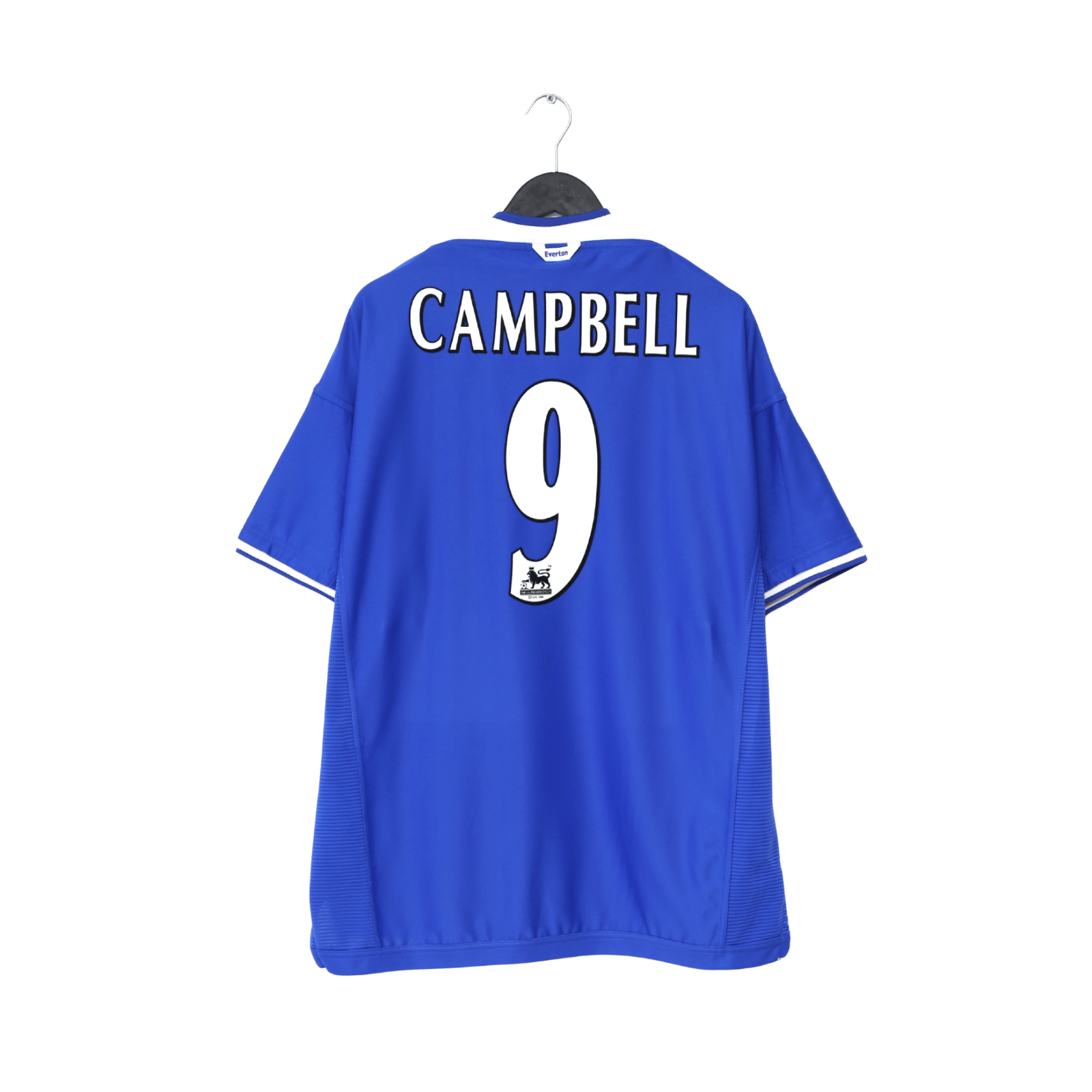 1999/00 CAMPBELL #9 Everton Vintage Umbro Home Football Shirt (XXL)