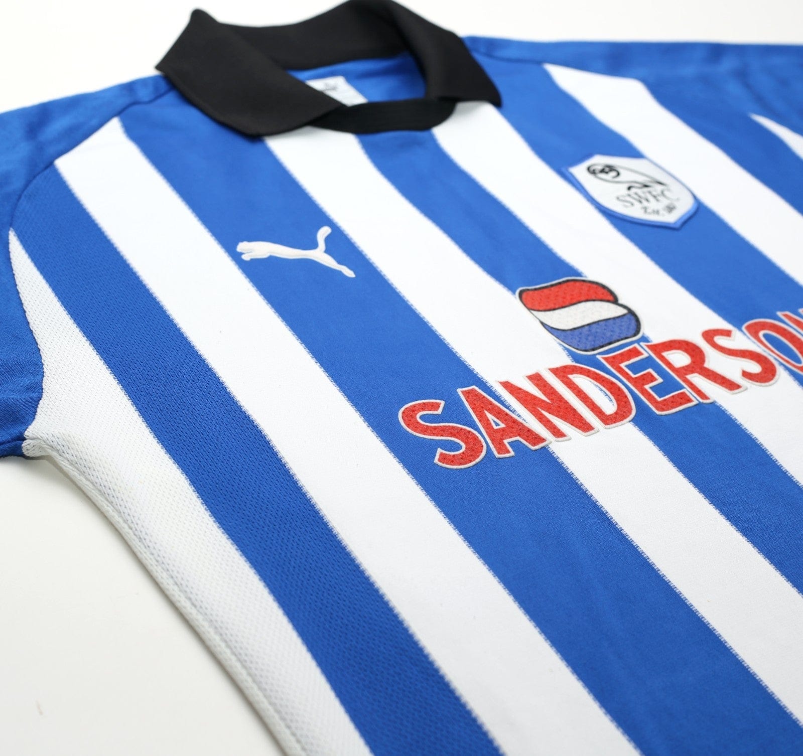 1999/00 CARBONE #8 Sheffield Wednesday Vintage PUMA Home Football Shirt (L)