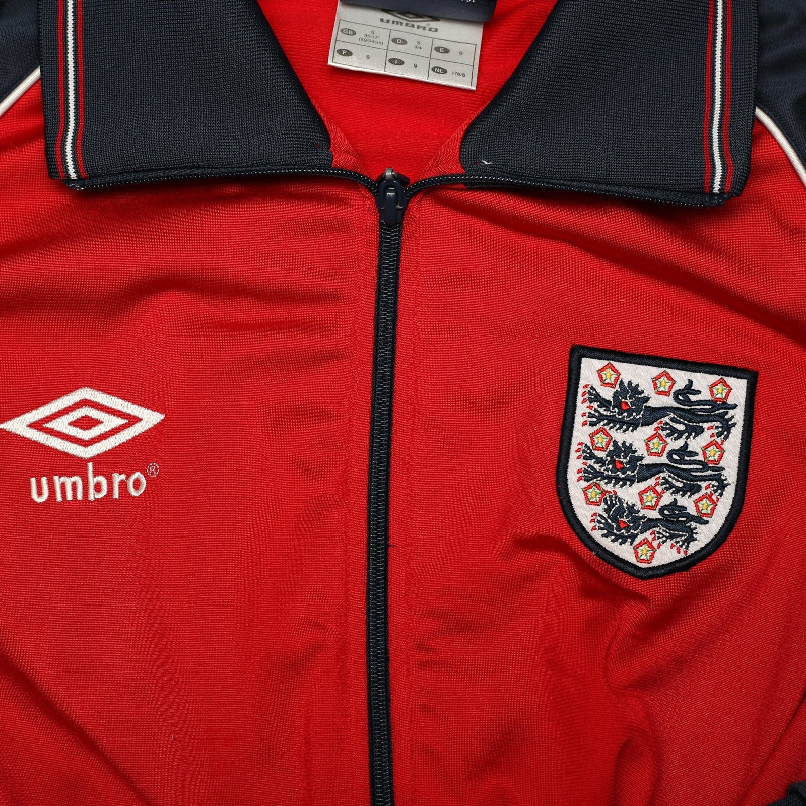 1999/00 England Retro Umbro Football Track Top Jacket (S) 80's Style