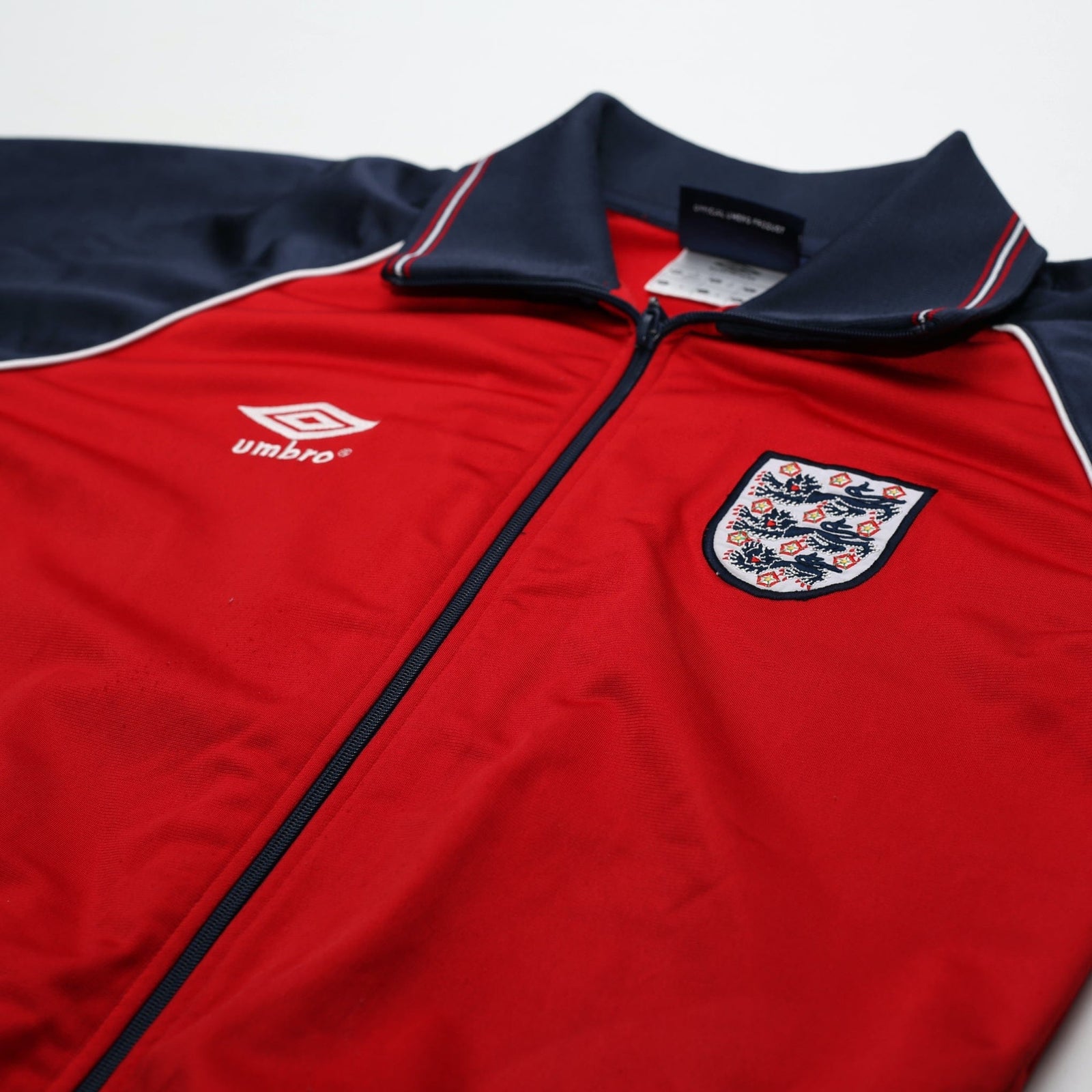 1999/00 England Retro Umbro Football Track Top Jacket (S) 80's Style