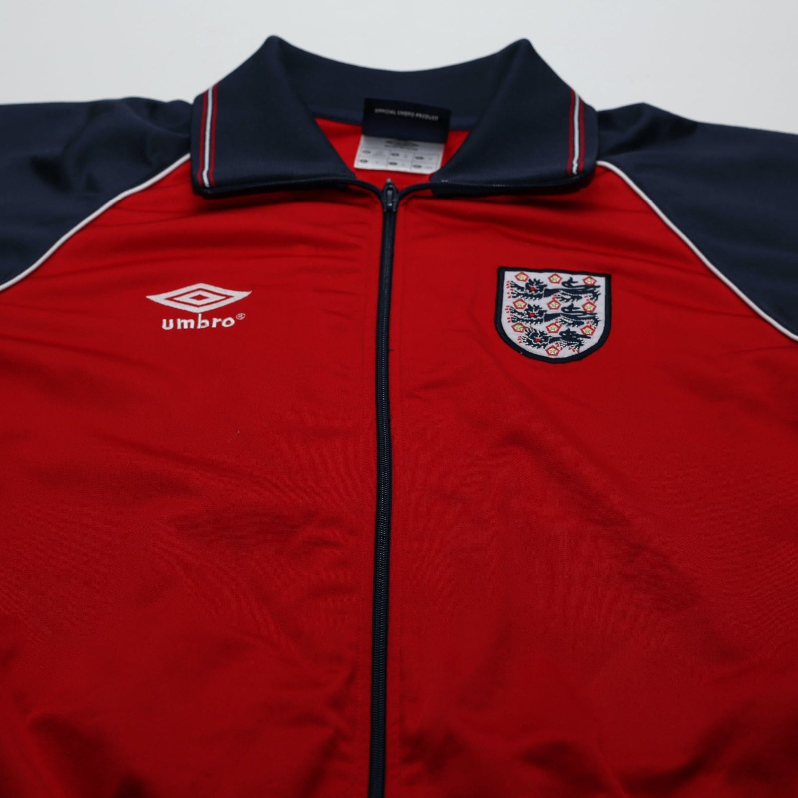 1999/00 England Retro Umbro Football Track Top Jacket (S) 80's Style