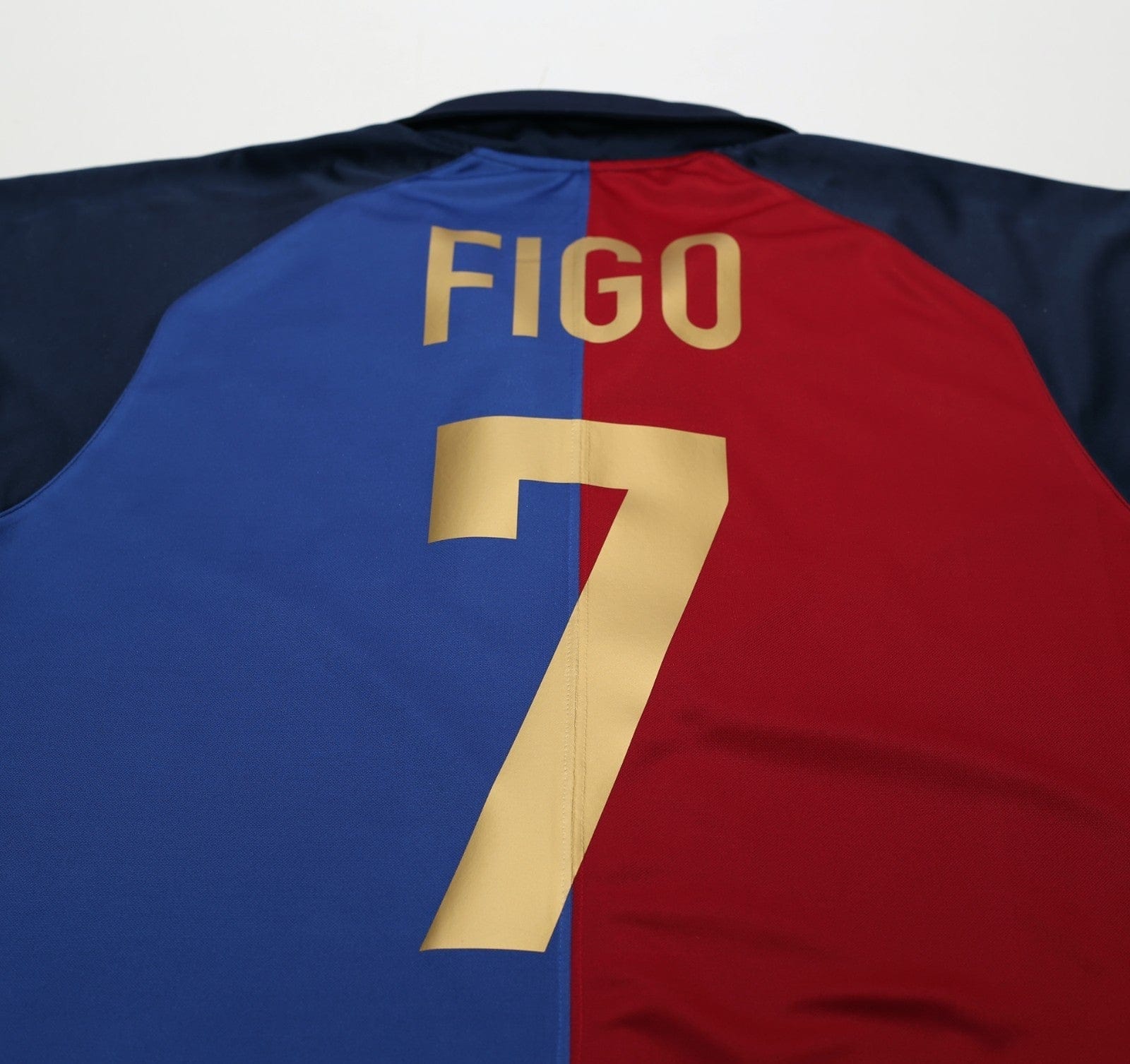 1999/00 FIGO #7 Barcelona Vintage Nike Centenary Home Football Shirt (S)