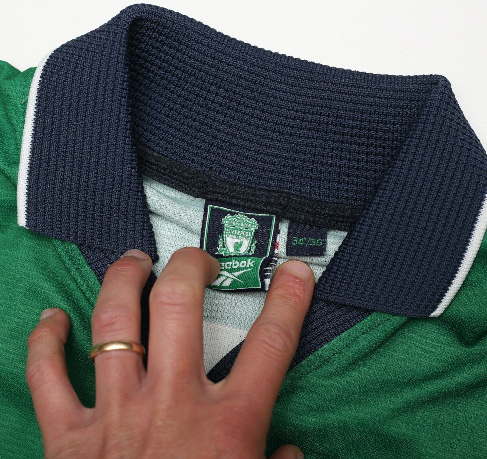 1999/00 GERRARD #28 Liverpool Vintage Reebok Away Football Shirt (S) 34/36
