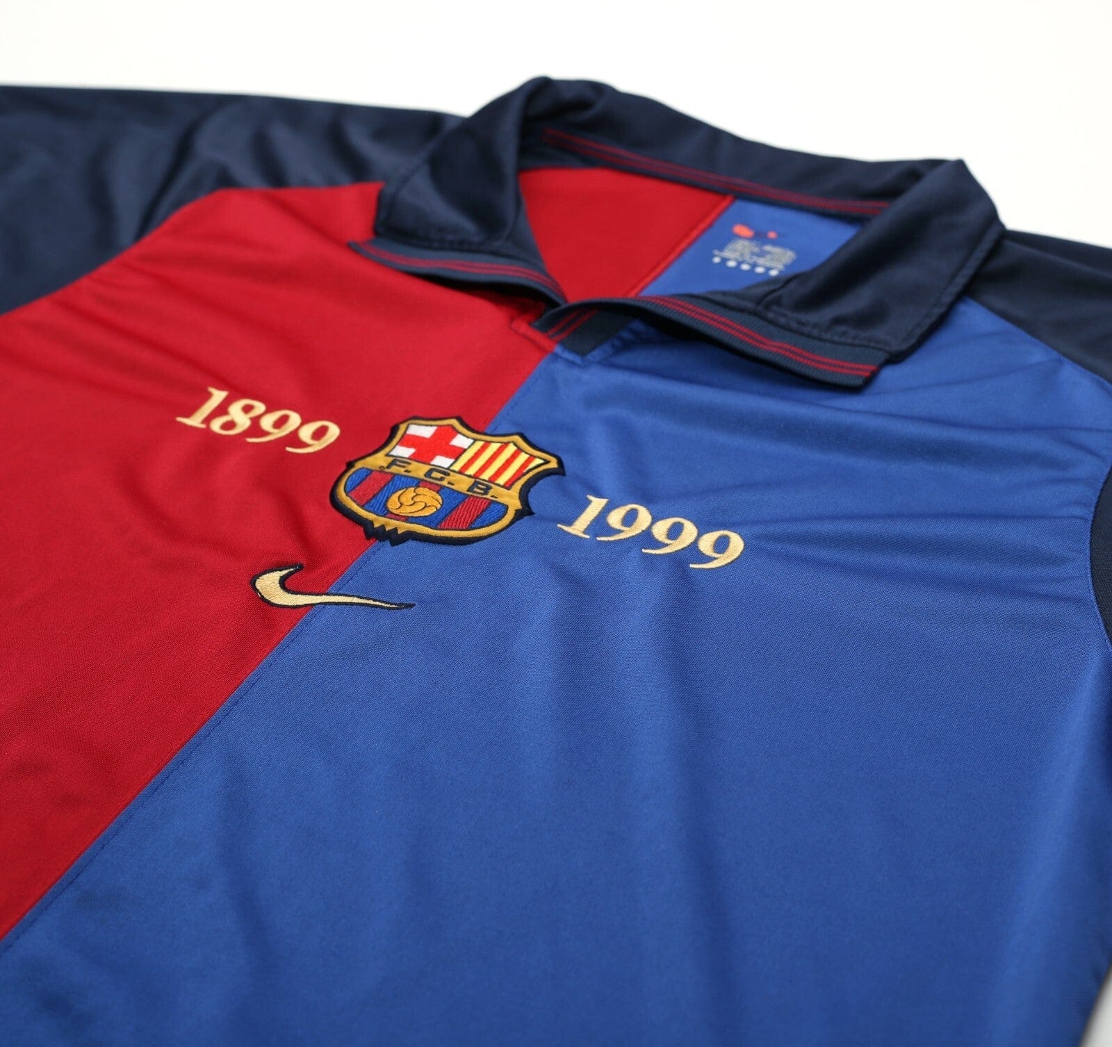 1999/00 GUARDIOLA #4 Barcelona Vintage Nike Centenary Home Football Shirt (L)