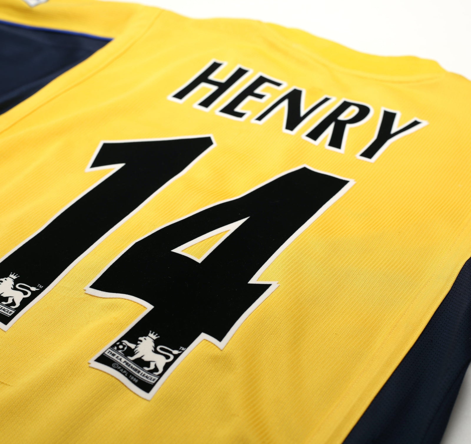 1999/00 HENRY #14 Arsenal Vintage Nike L/S Away Football Shirt (S)