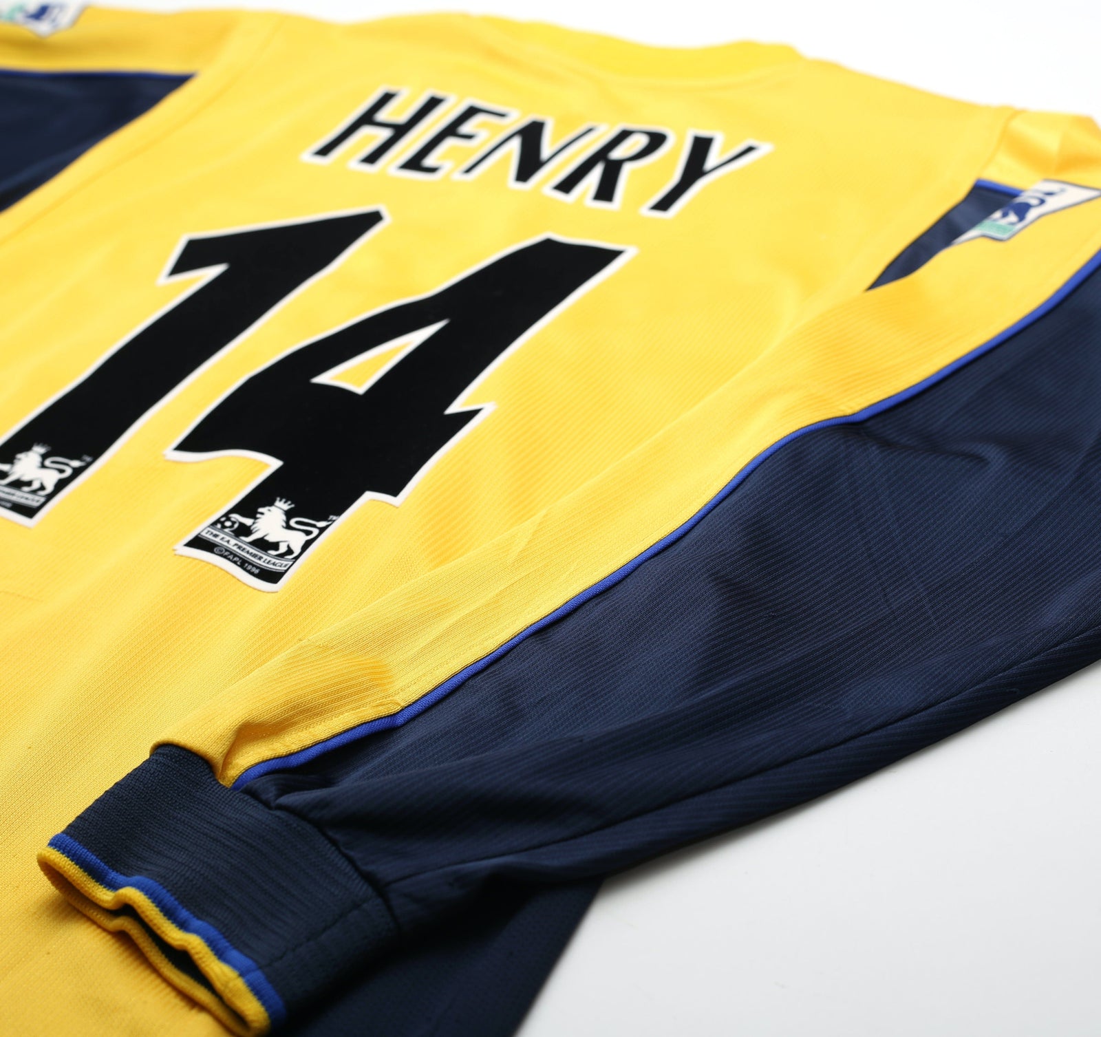 1999/00 HENRY #14 Arsenal Vintage Nike L/S Away Football Shirt (S)