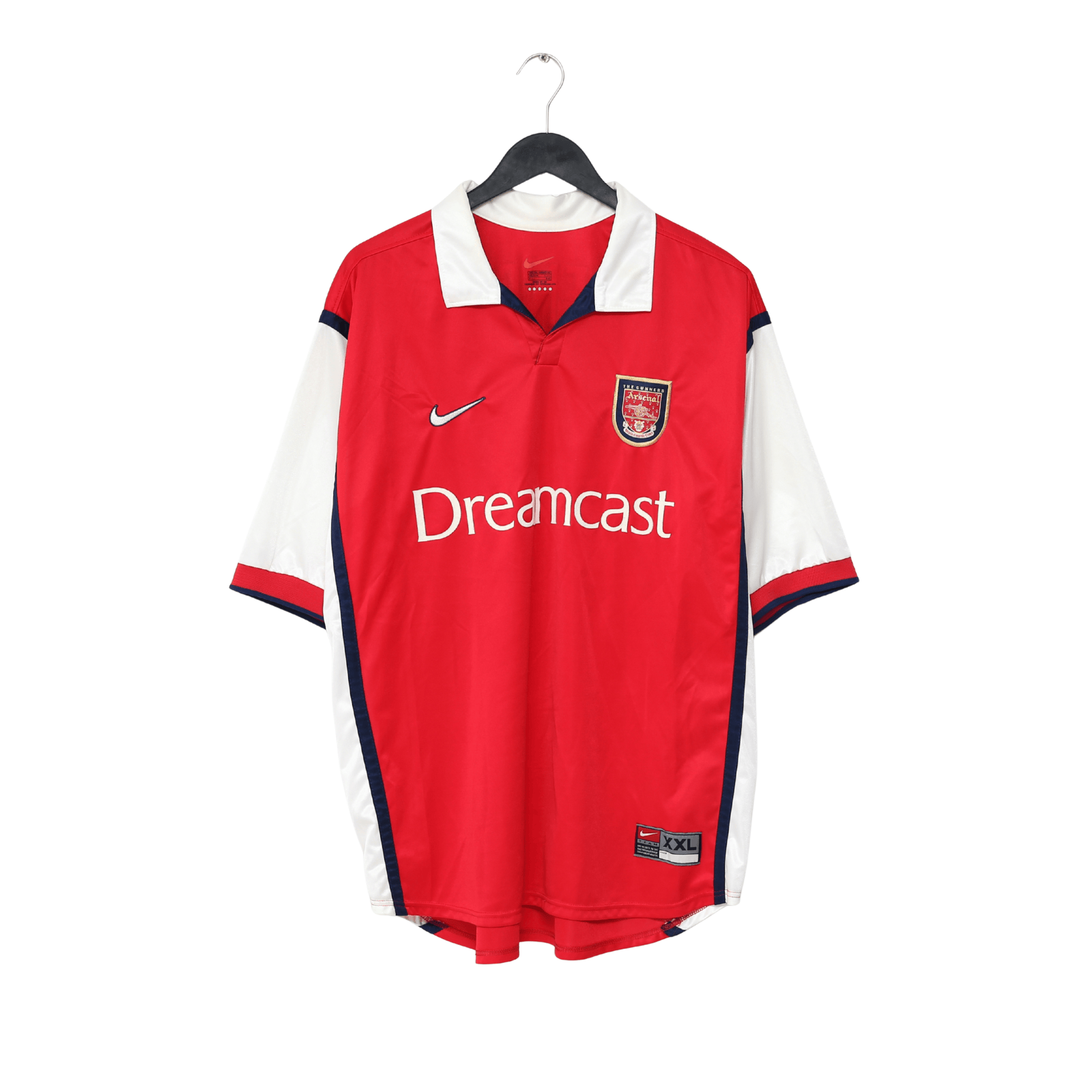 1999/00 HENRY #14 Arsenal Vintage Nike SEGA Home Football Shirt (XXL)