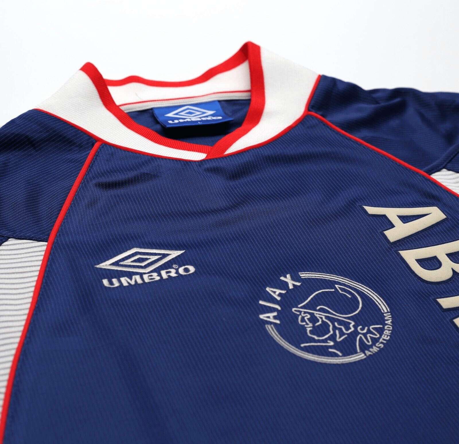 1999/00 LAUDRUP #10 Ajax Vintage Umbro Away Football Shirt Jersey (L)