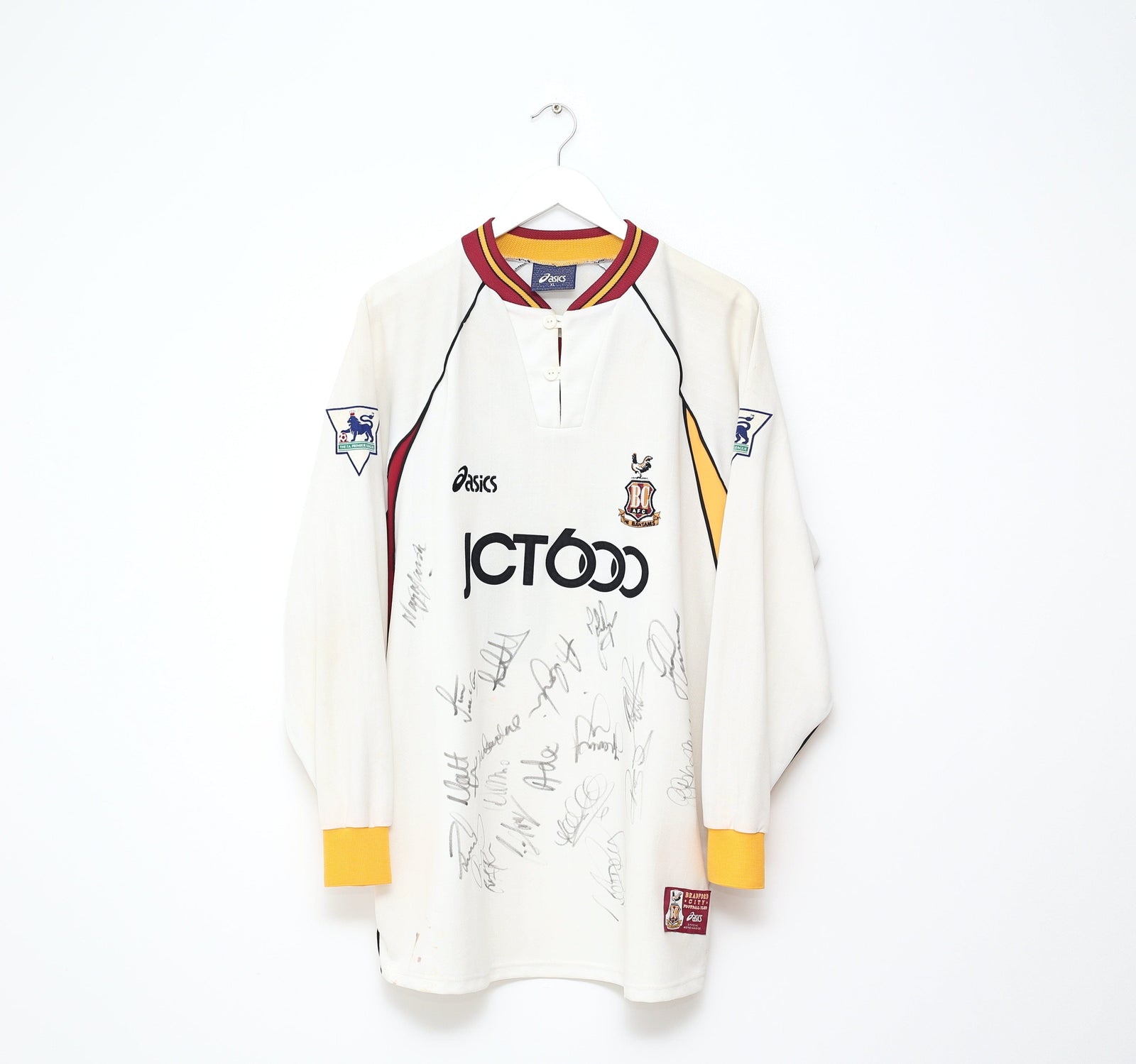 1999/00 REDFEARN #26 Bradford City Asics Away LS Football Shirt (XL) Matchworn