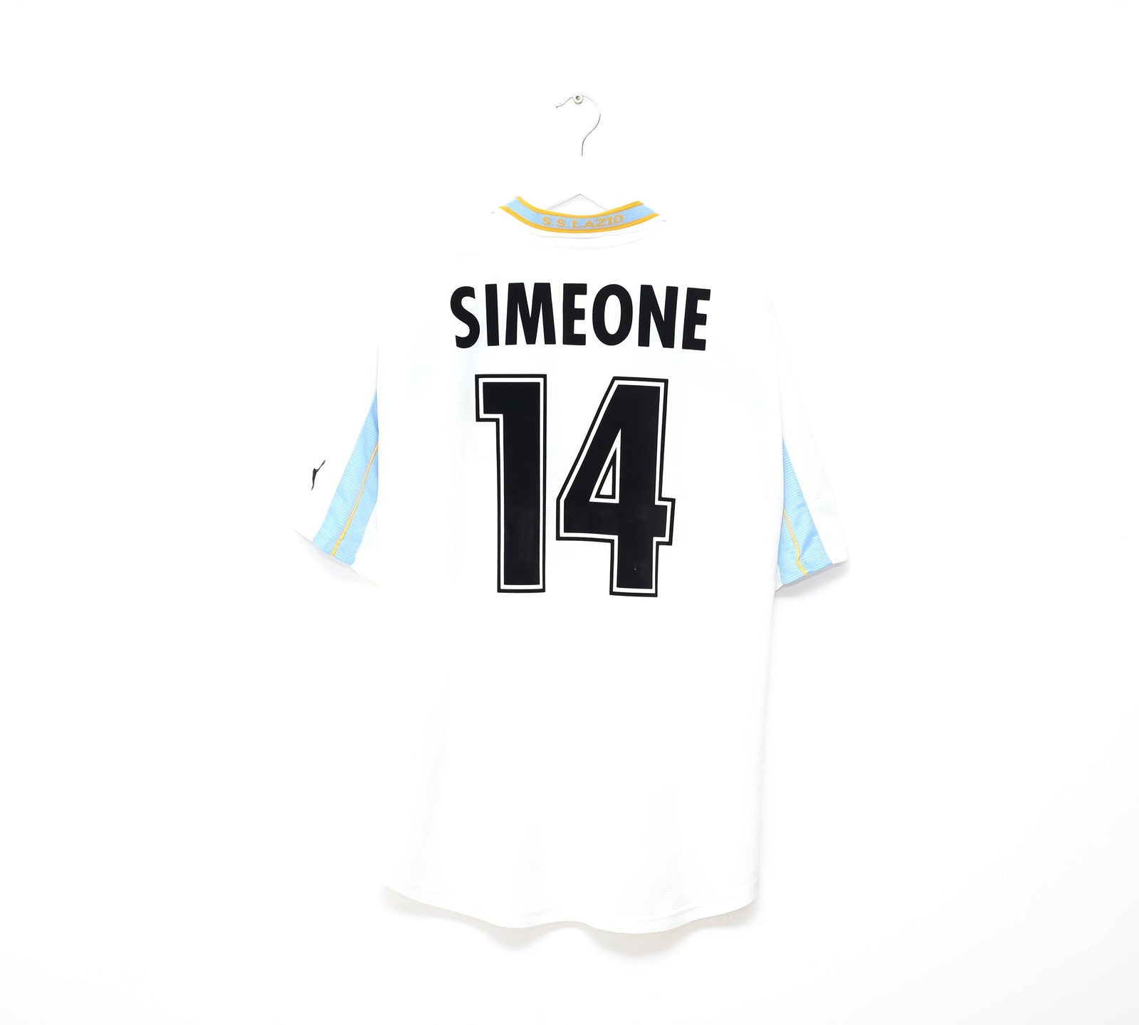 1999/00 SIMEONE #14 Lazio Vintage PUMA Centenary Home Football Shirt (L)
