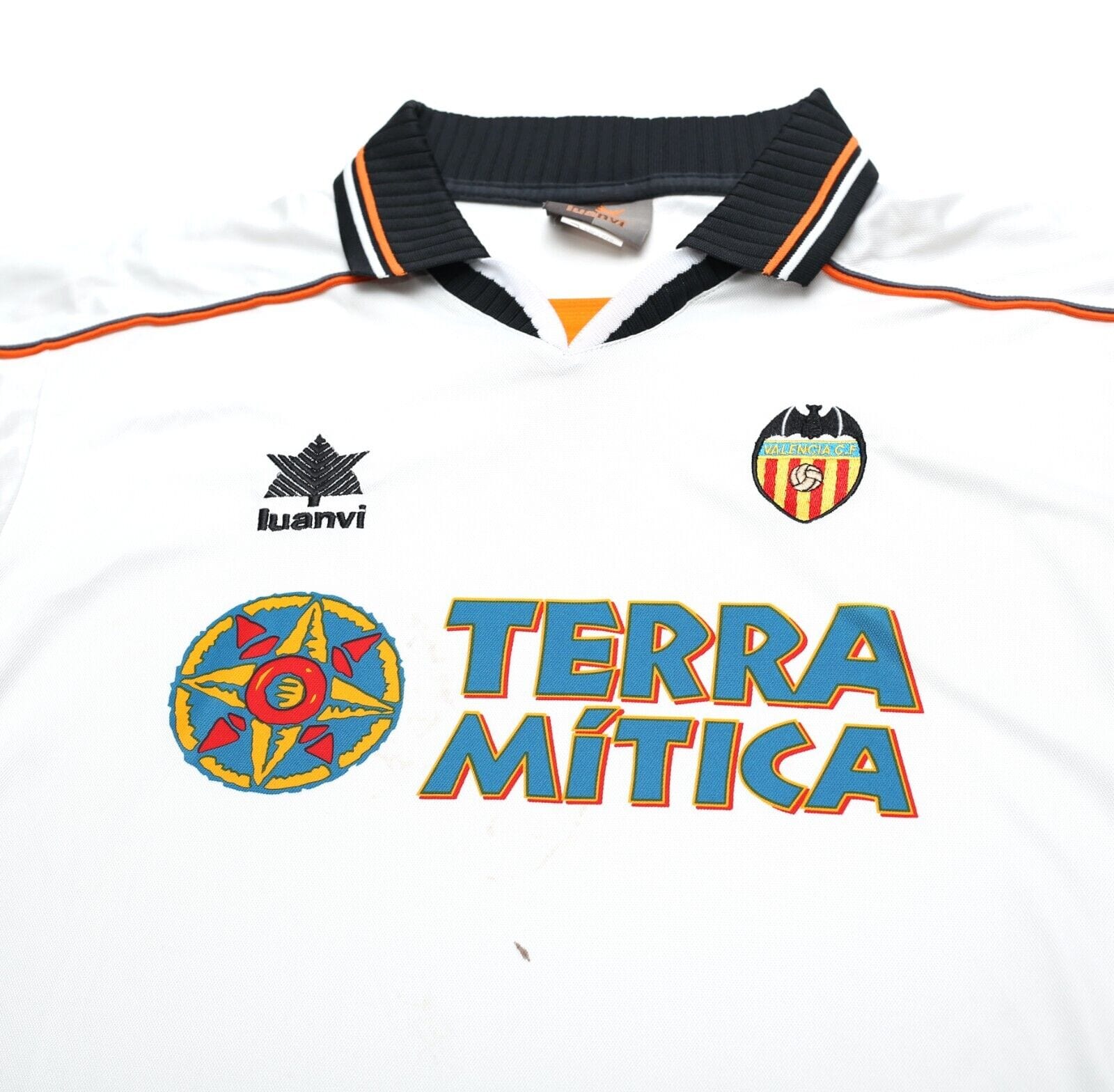 1999/00 VALENCIA Vintage Luanvi Home Football Shirt Jersey (S/M)