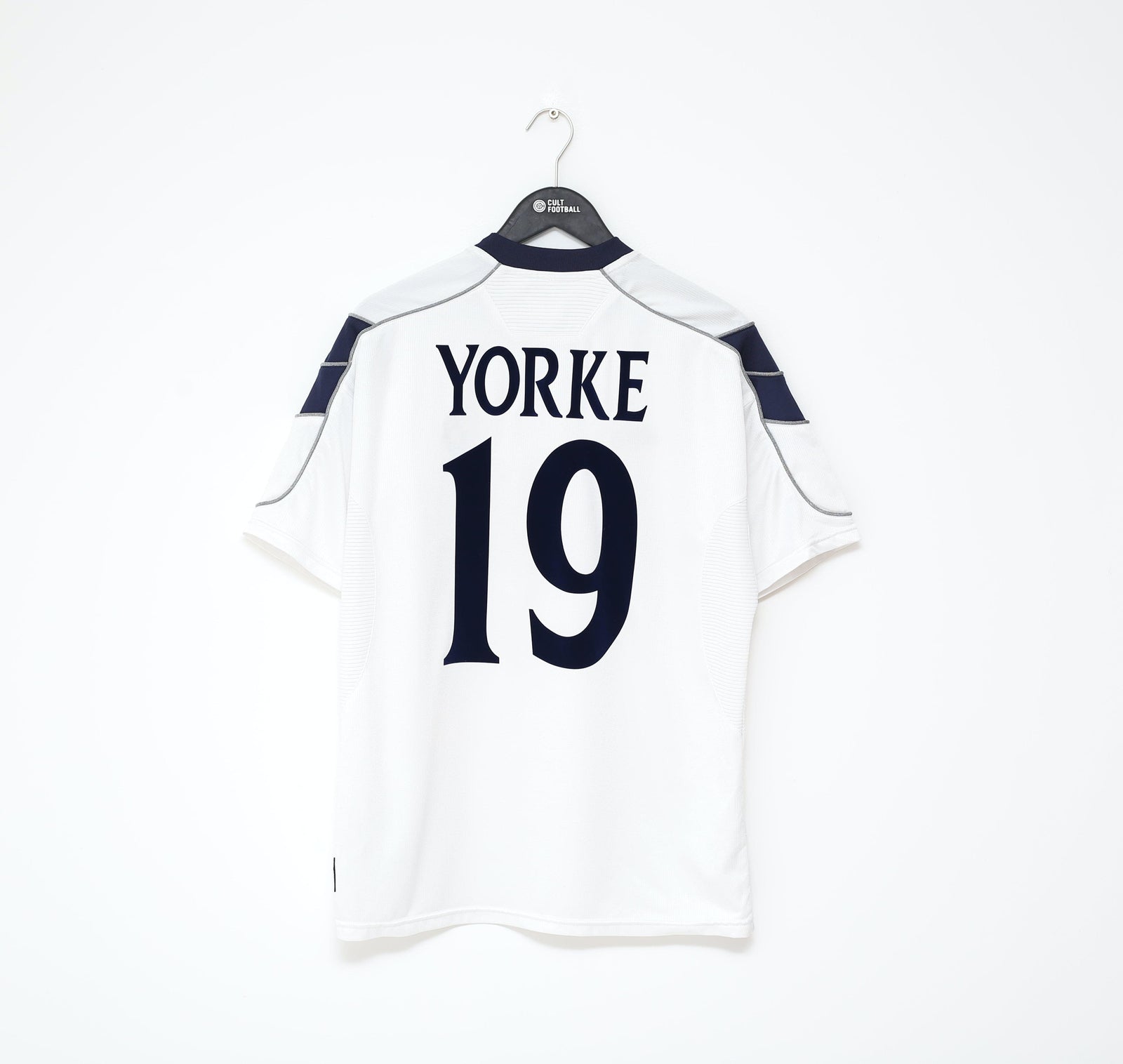 1999/00 YORKE #19 Manchester United Vintage Umbro UCL Football Shirt (L)