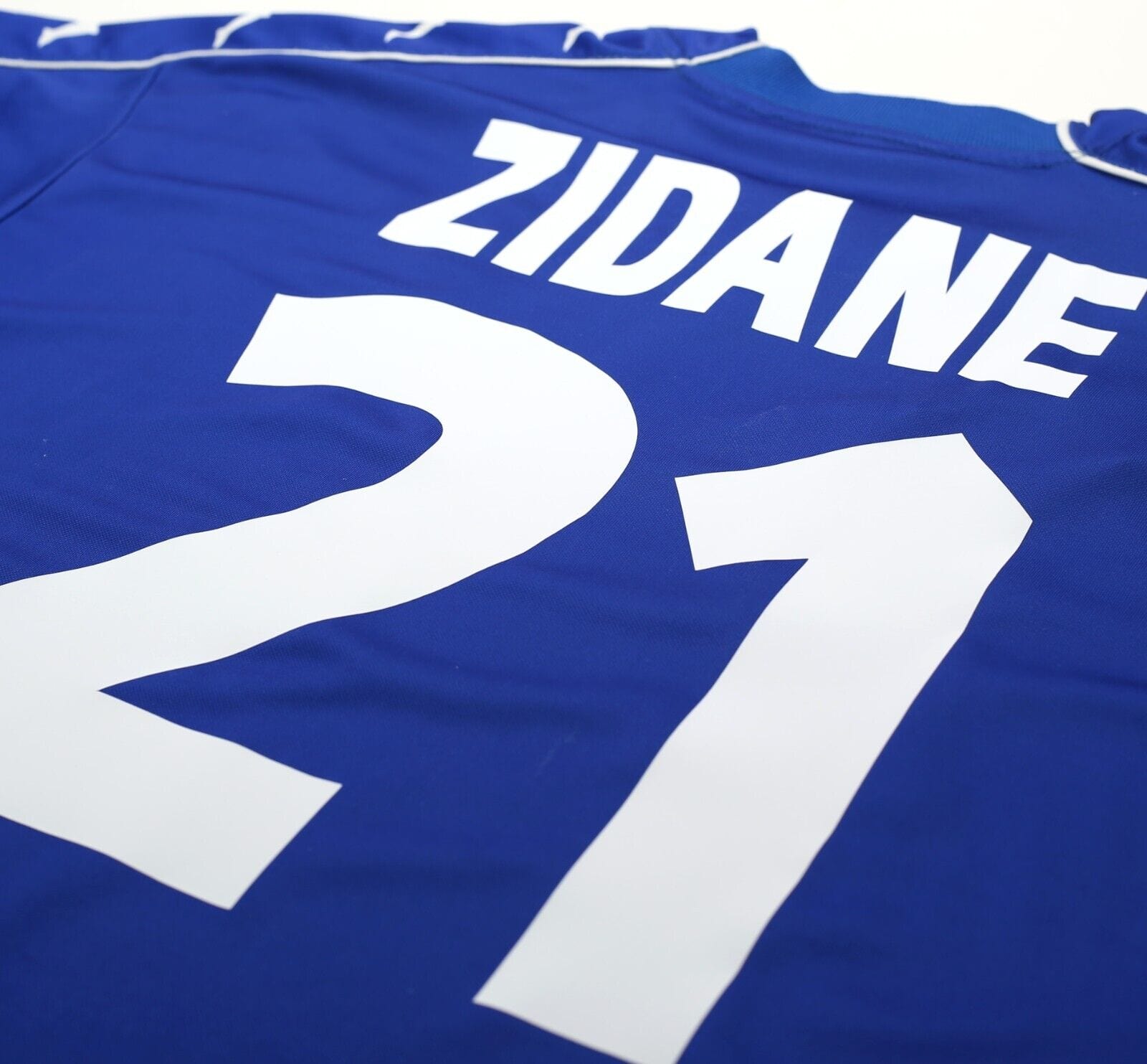 1999/00 ZIDANE #21 Juventus Vintage Kappa Away Football Shirt Jersey (XL) SONY