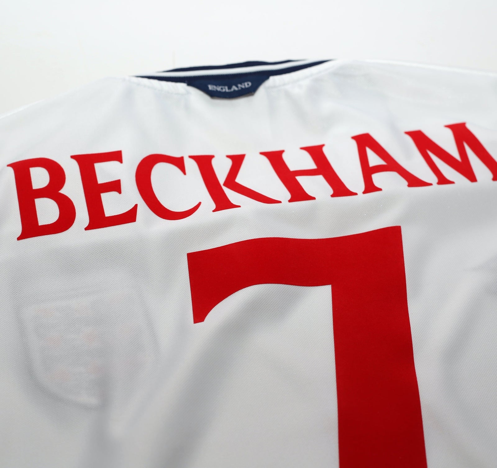 1999/01 BECKHAM #7 England Vintage Umbro Home Football Shirt (XL) Euro 2000