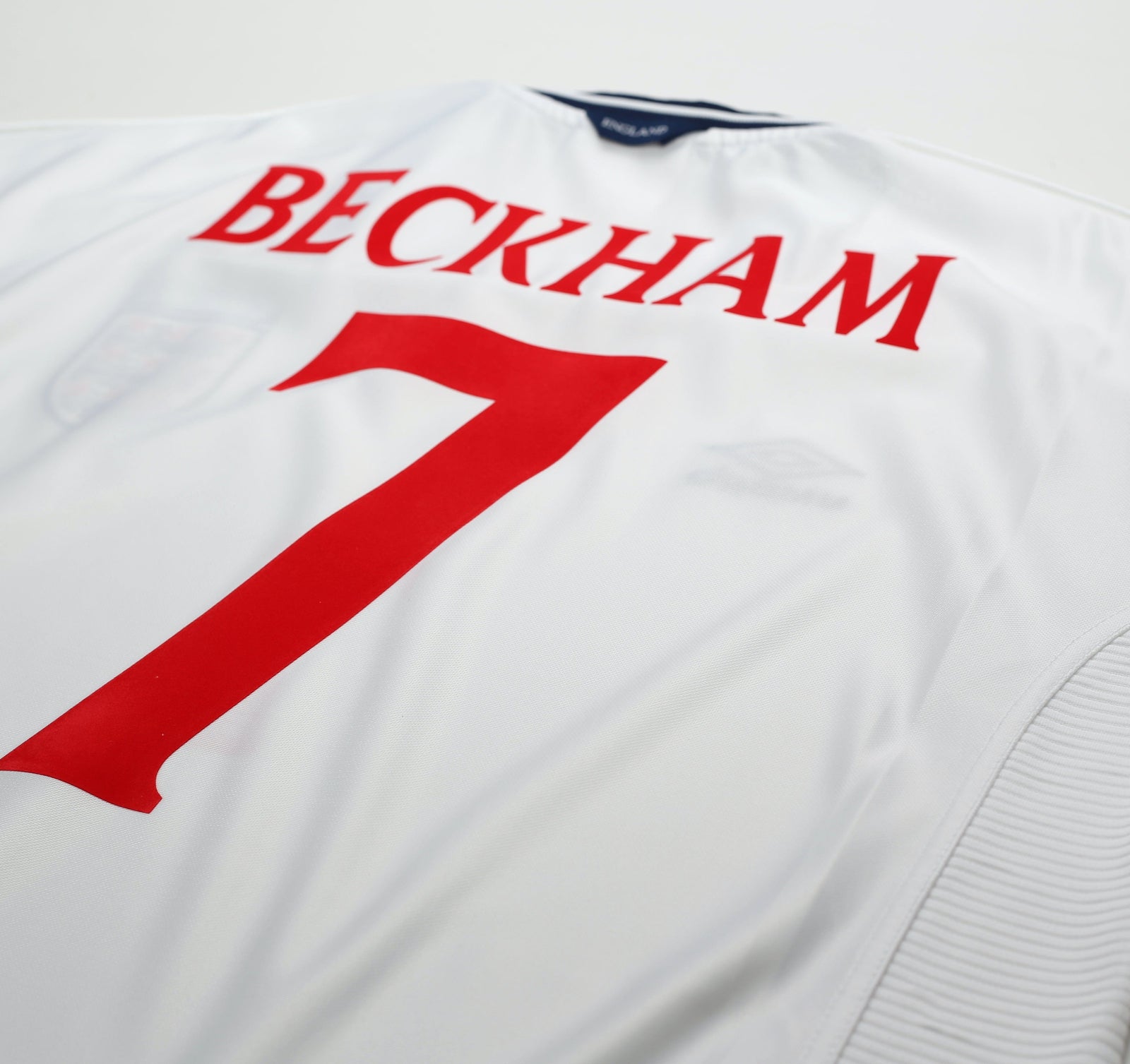 1999/01 BECKHAM #7 England Vintage Umbro Home Football Shirt (XL) Euro 2000