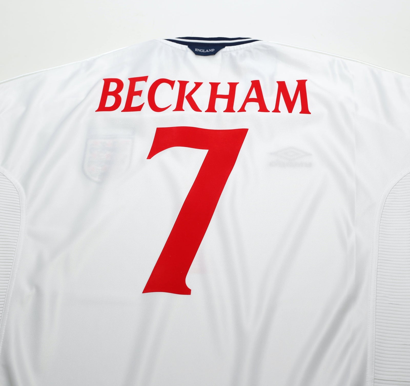 1999/01 BECKHAM #7 England Vintage Umbro Home Football Shirt (XL) Euro 2000