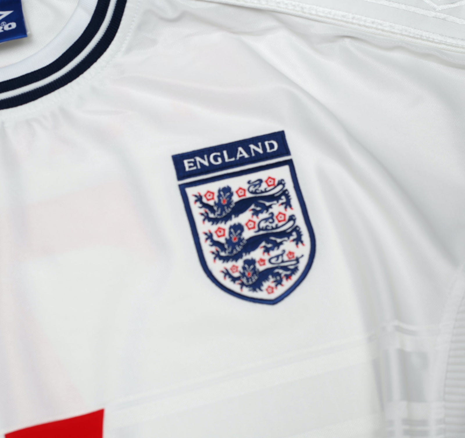 1999/01 BECKHAM #7 England Vintage Umbro Home Football Shirt (XL) Euro 2000