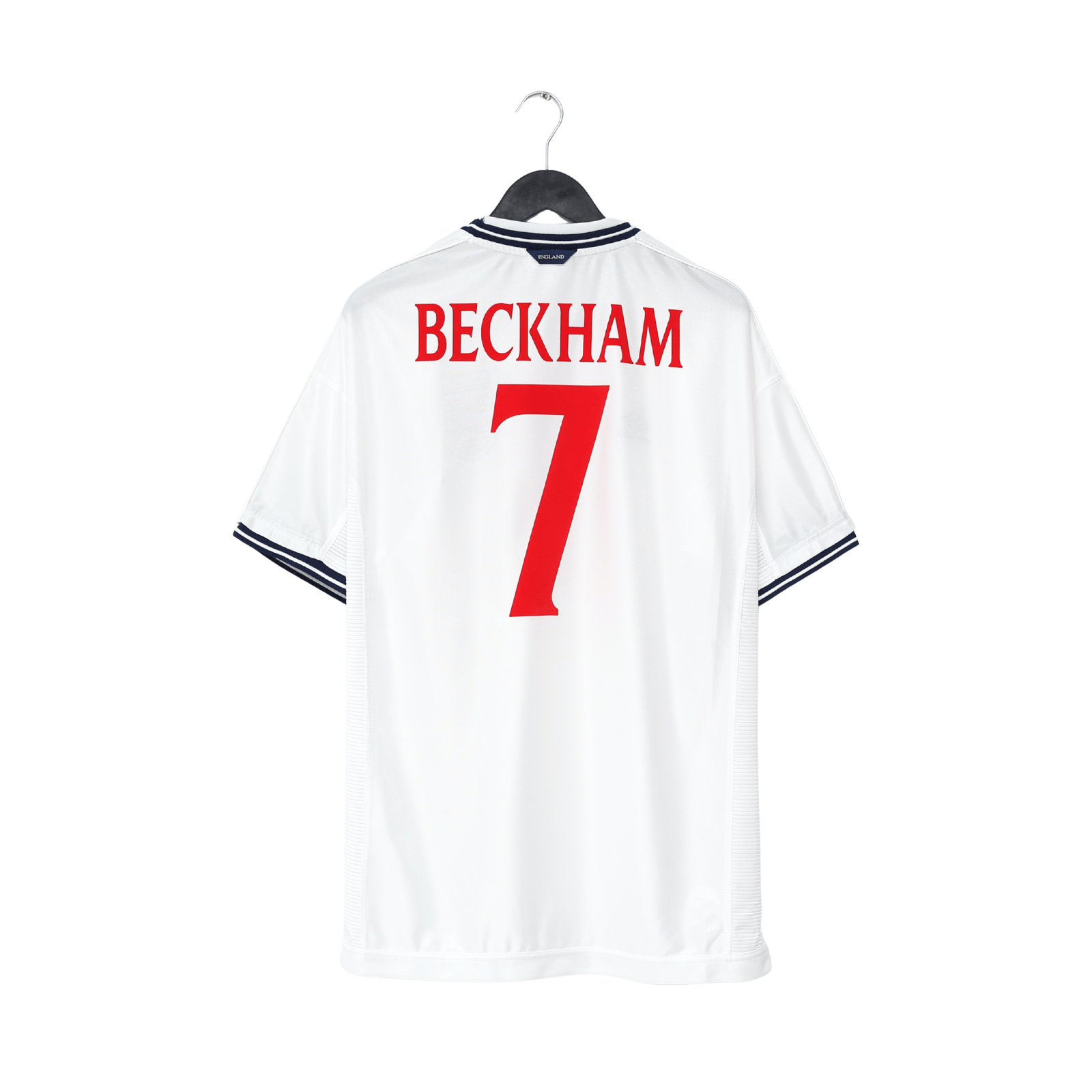 1999/01 BECKHAM #7 England Vintage Umbro Home Football Shirt (XL) Euro 2000