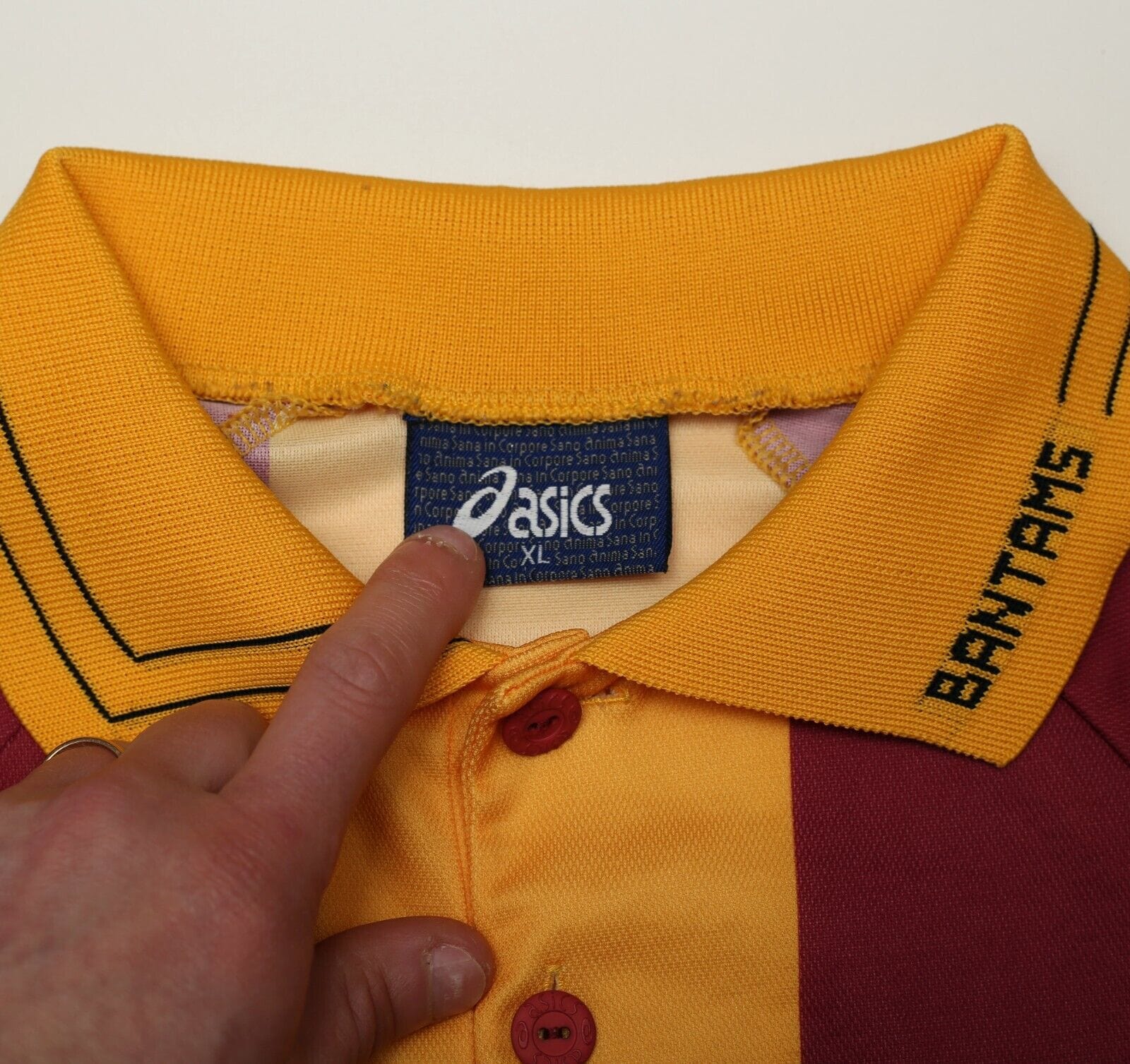 1999/01 CARBONE #10 Bradford City Vintage Asics Home Football Shirt (XL)