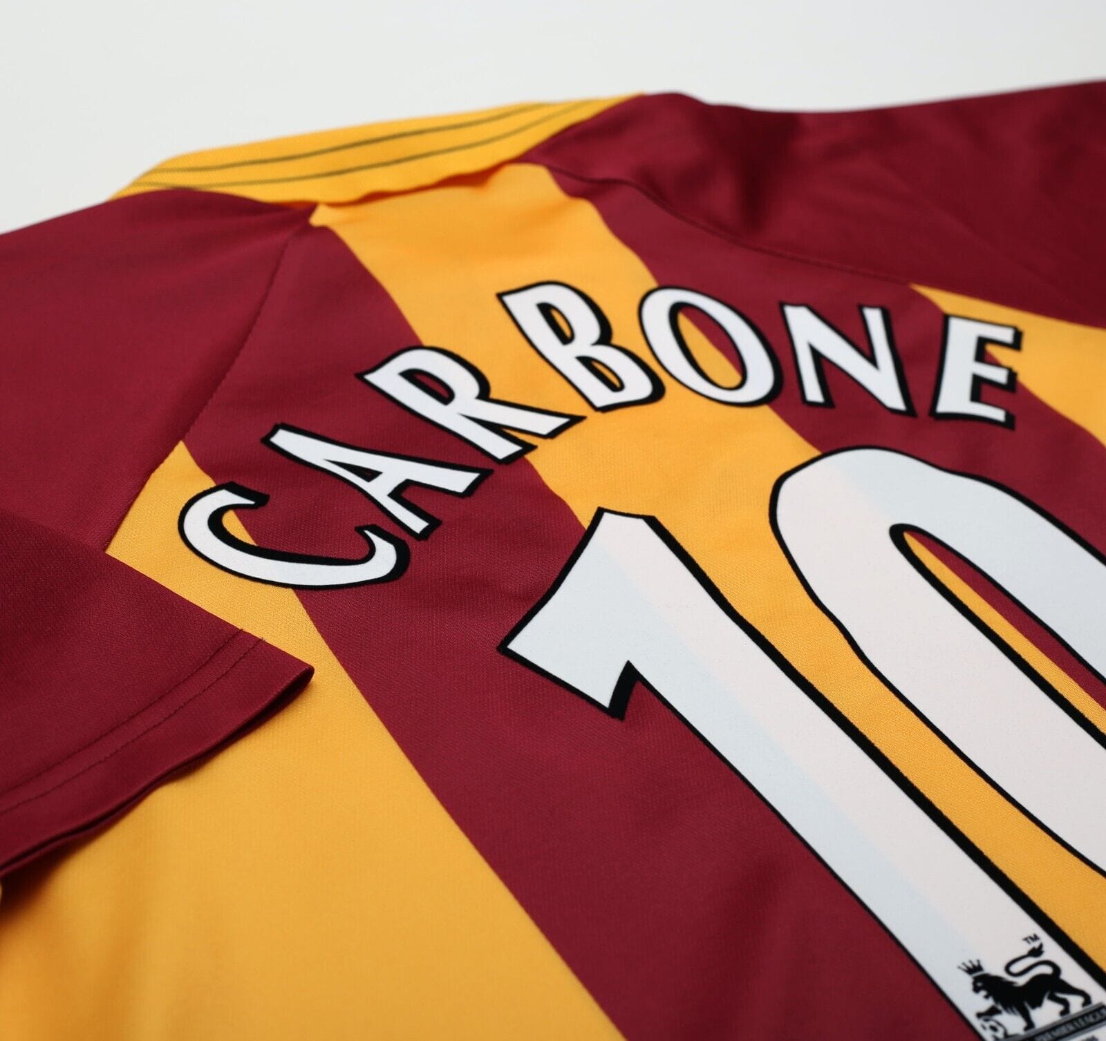 1999/01 CARBONE #10 Bradford City Vintage Asics Home Football Shirt (XL)