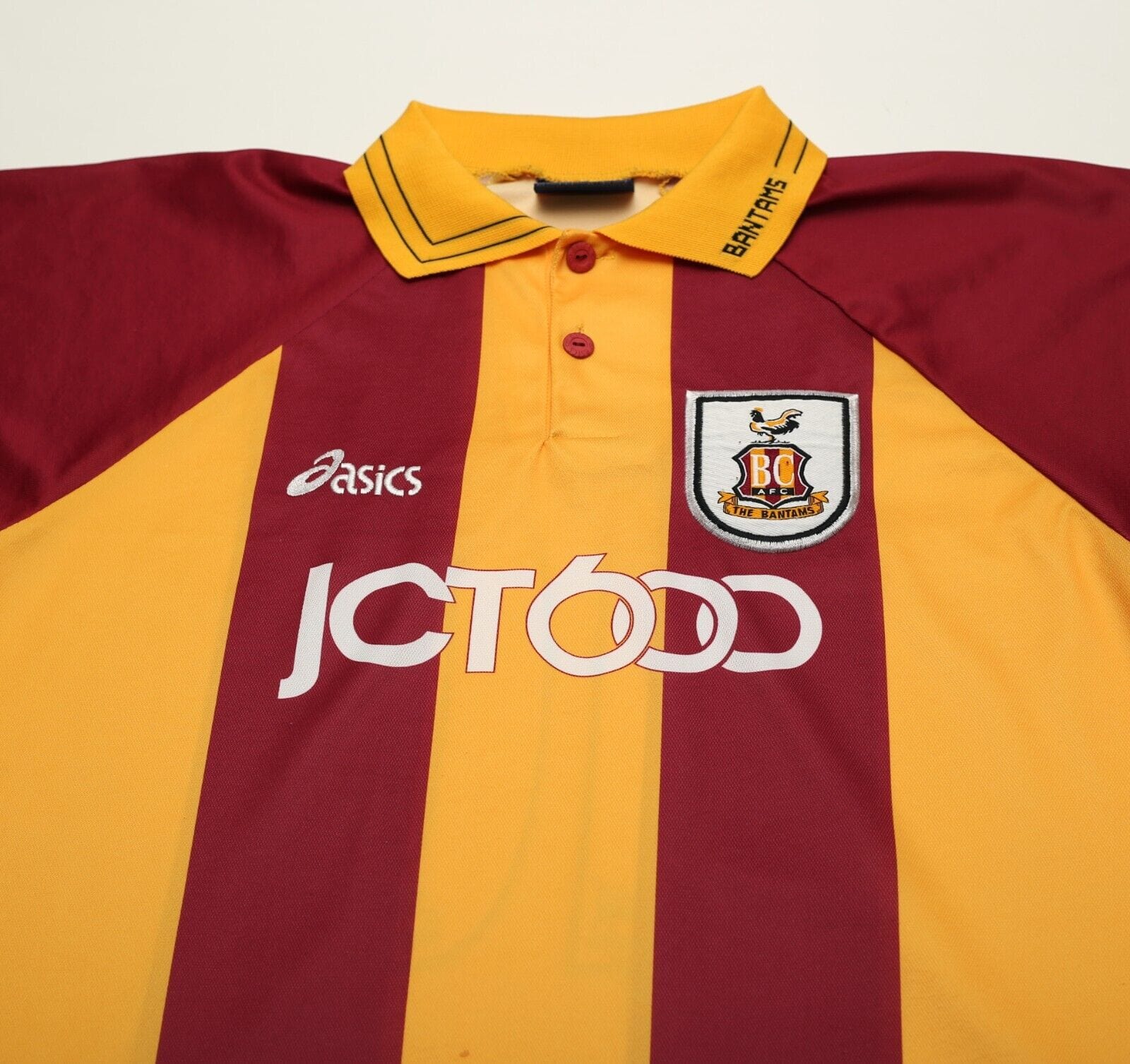 1999/01 CARBONE #10 Bradford City Vintage Asics Home Football Shirt (XL)