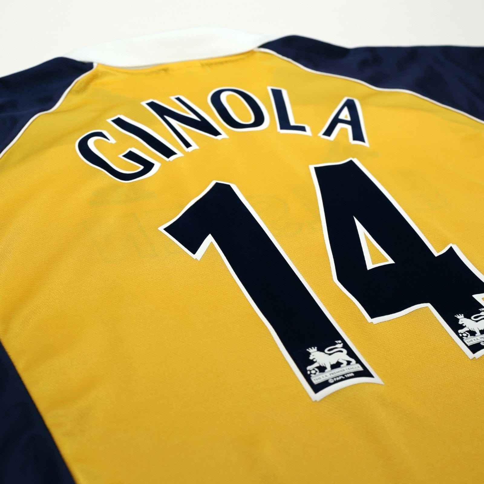 1999/01 Ginola #14 Tottenham Hotspur Vintage adidas Away Football Shirt (XL)