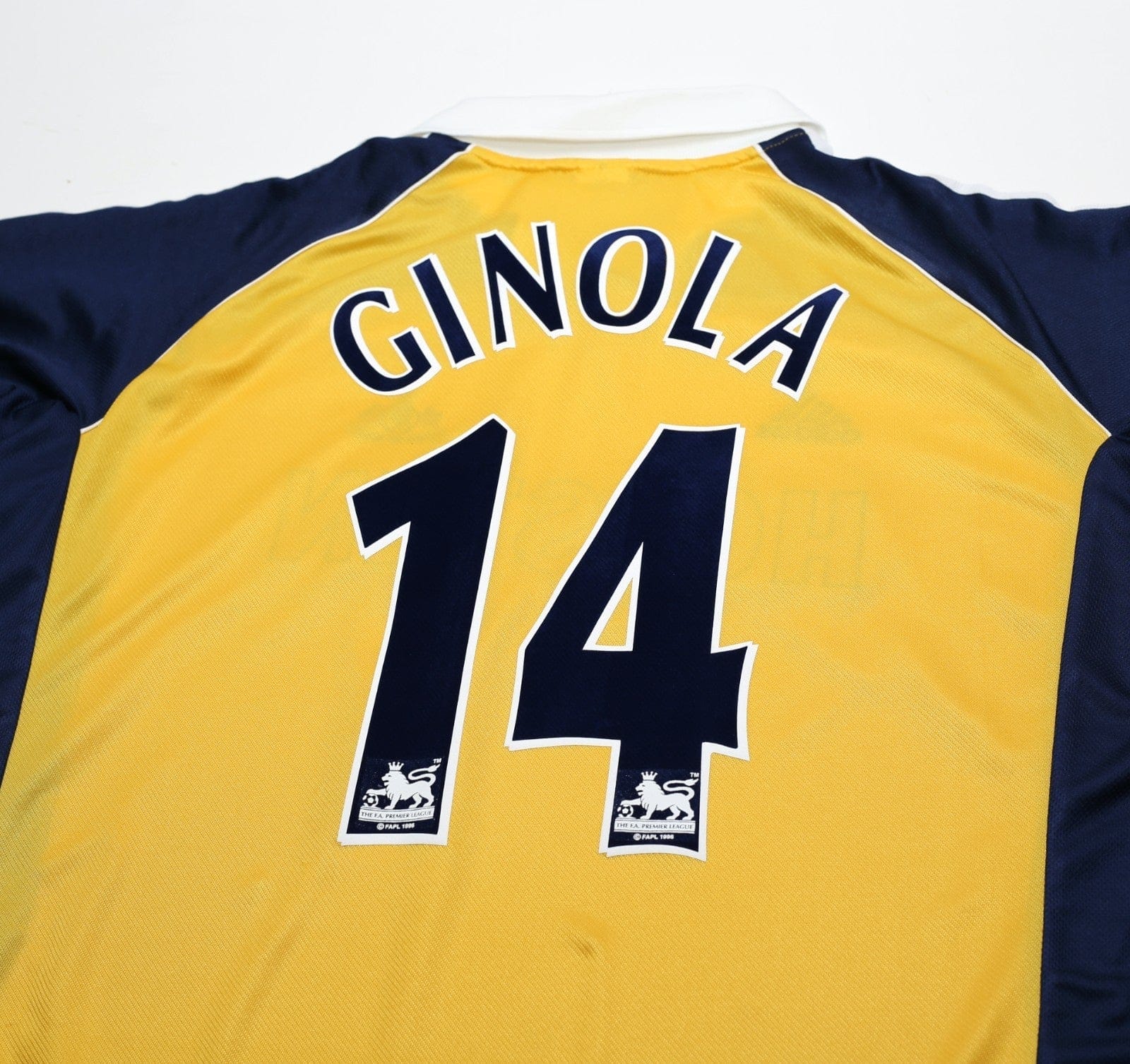 1999/01 GINOLA #14 Tottenham Hotspur Vintage adidas L/S Away Football Shirt (XL)
