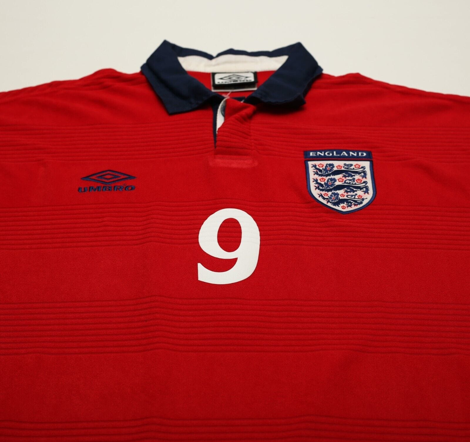 1999/01 SHEARER #9 England Vintage Umbro Away Football Shirt (XL) Euro 2000
