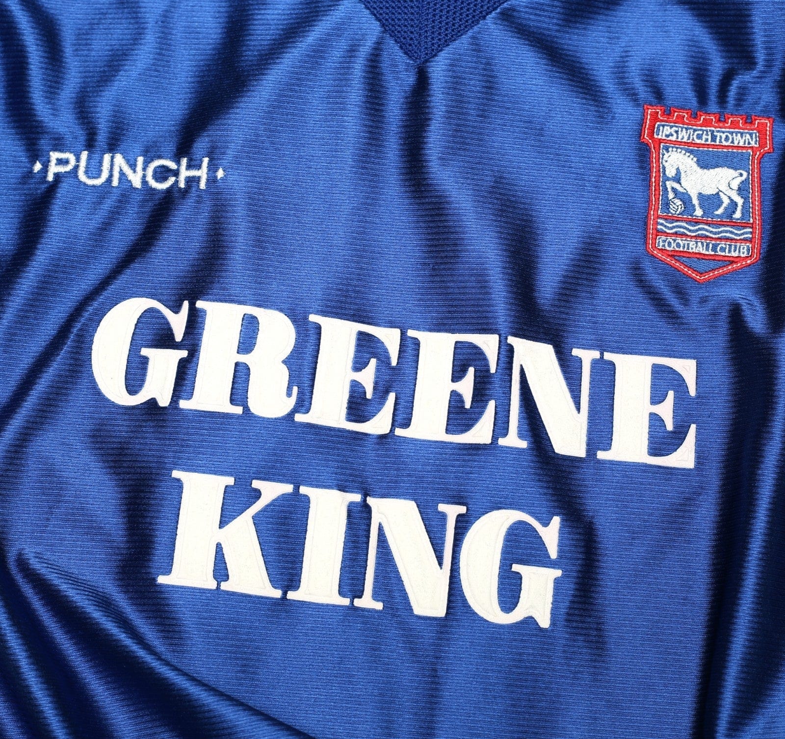 1999/01 STEWART #11 Ipswich Town Vintage PUNCH Home Football Shirt (L)